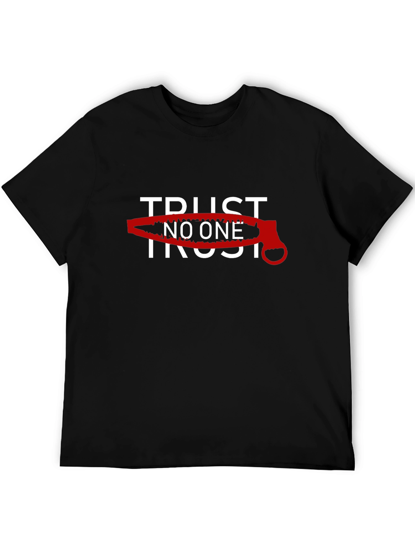 Trust No One Graphic Tee - Bold Statement T-Shirt