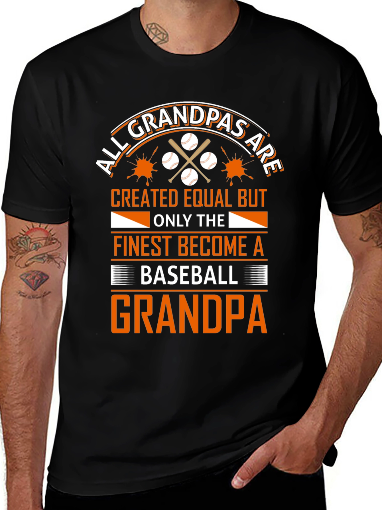 Baseball Grandpa T-Shirt - All Grandpas Created Equal