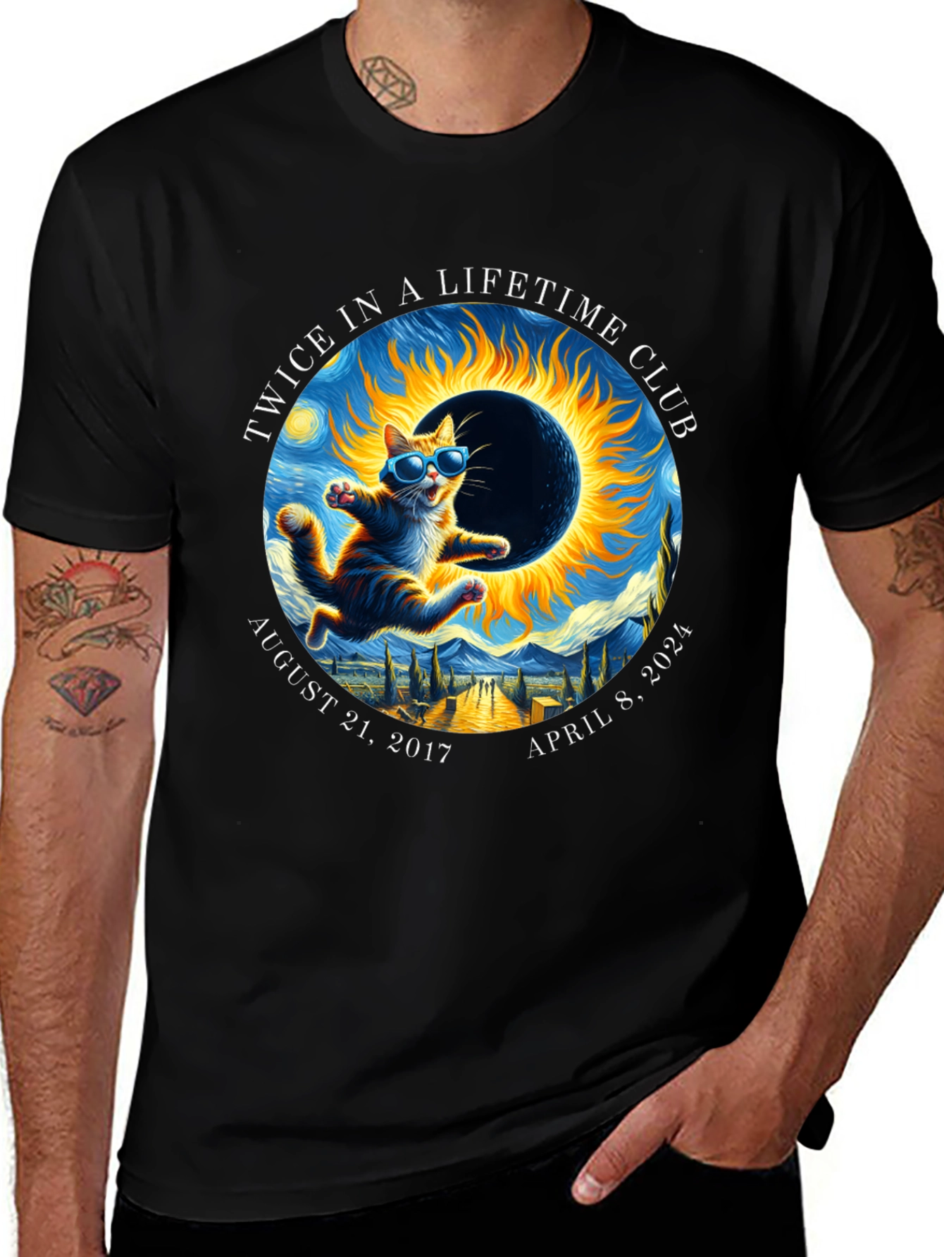 Twice in a Lifetime Club Eclipse Cat T-Shirt