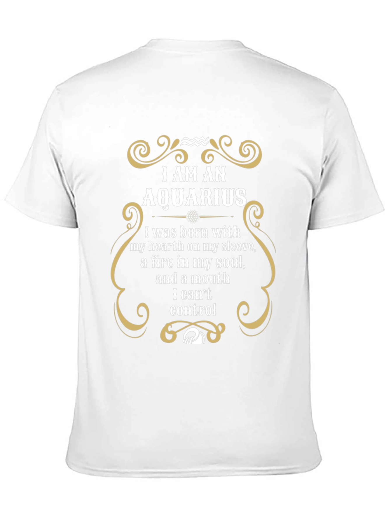 Aquarius Zodiac T-Shirt - Heart on Sleeve Fire Soul