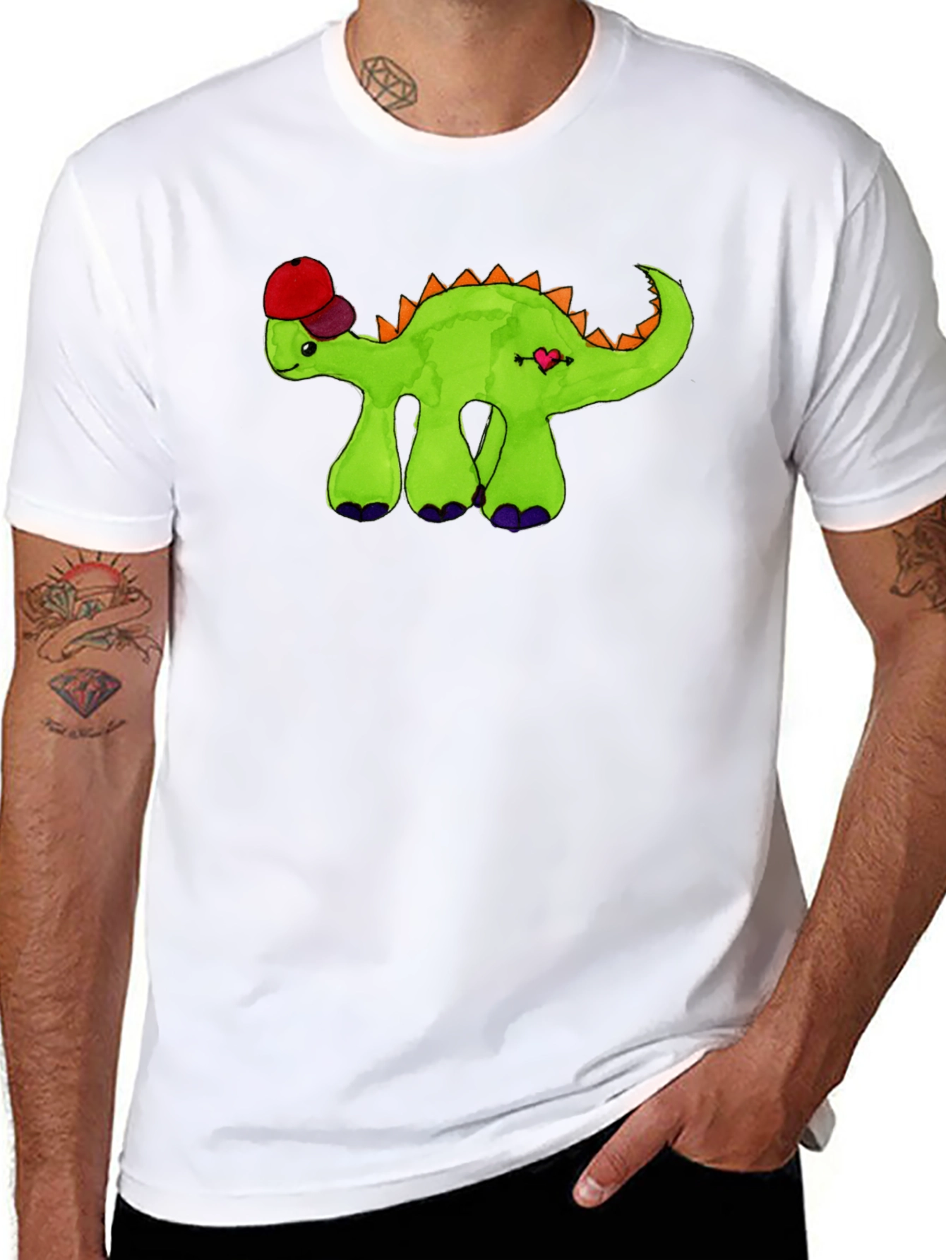 Dino with Hat Graphic Tee