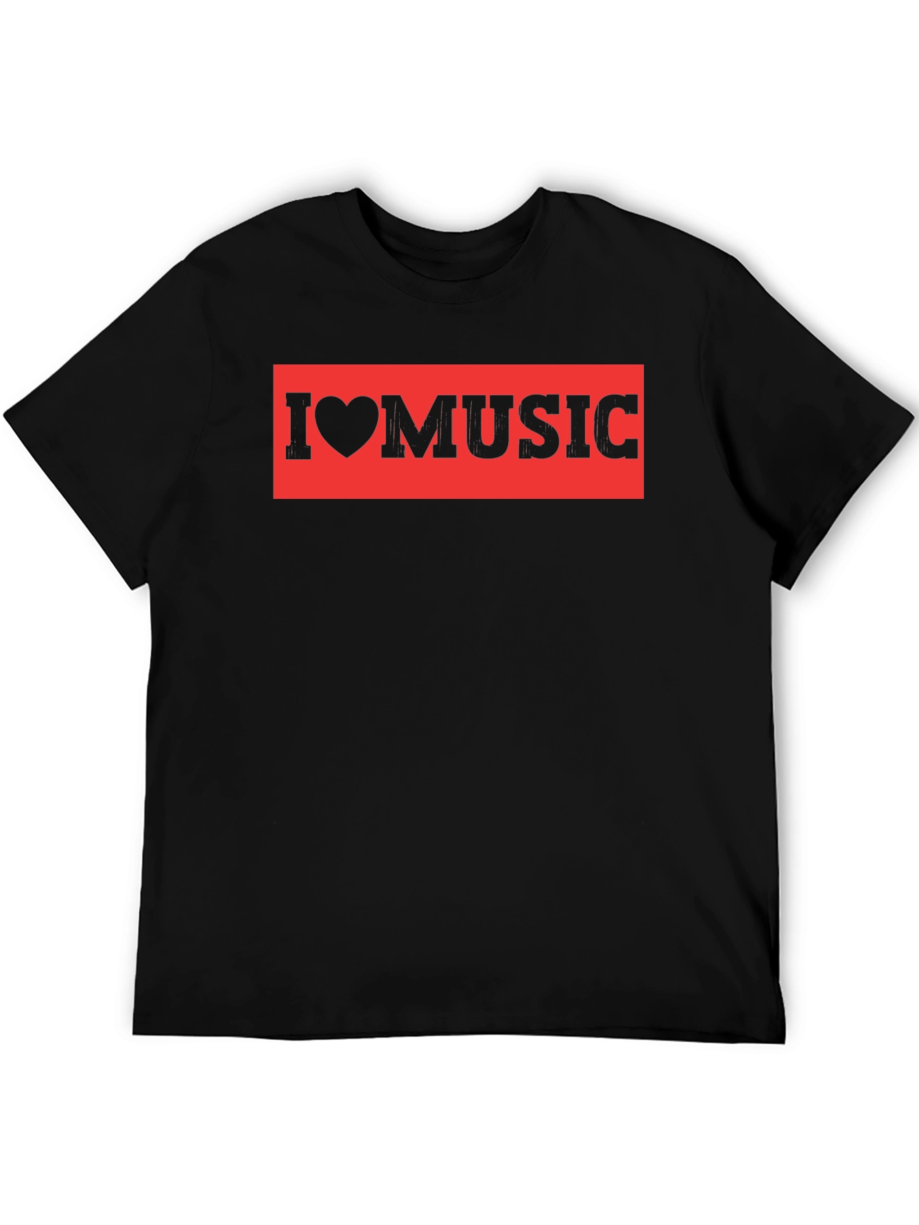 I Love Music Black T-Shirt