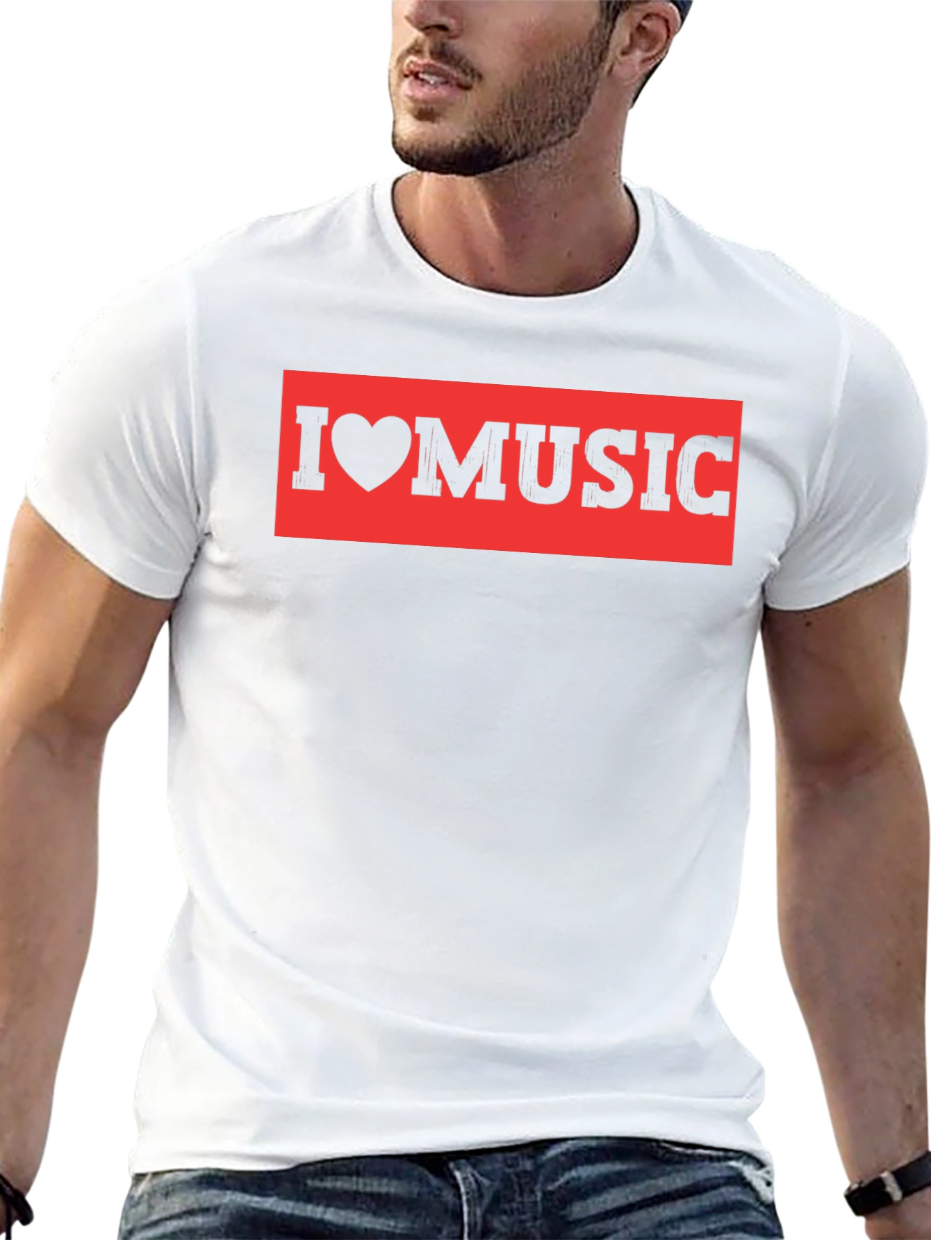 I Love Music Black T-Shirt