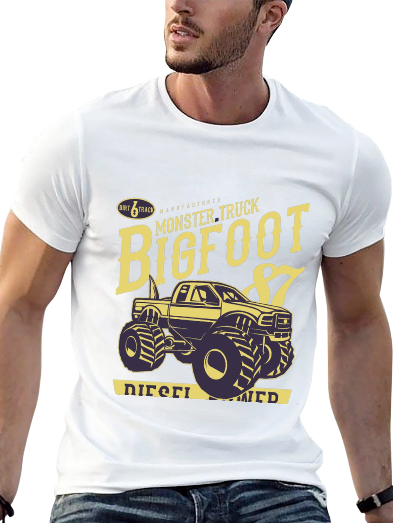 Bigfoot Monster Truck Black Graphic T-Shirt