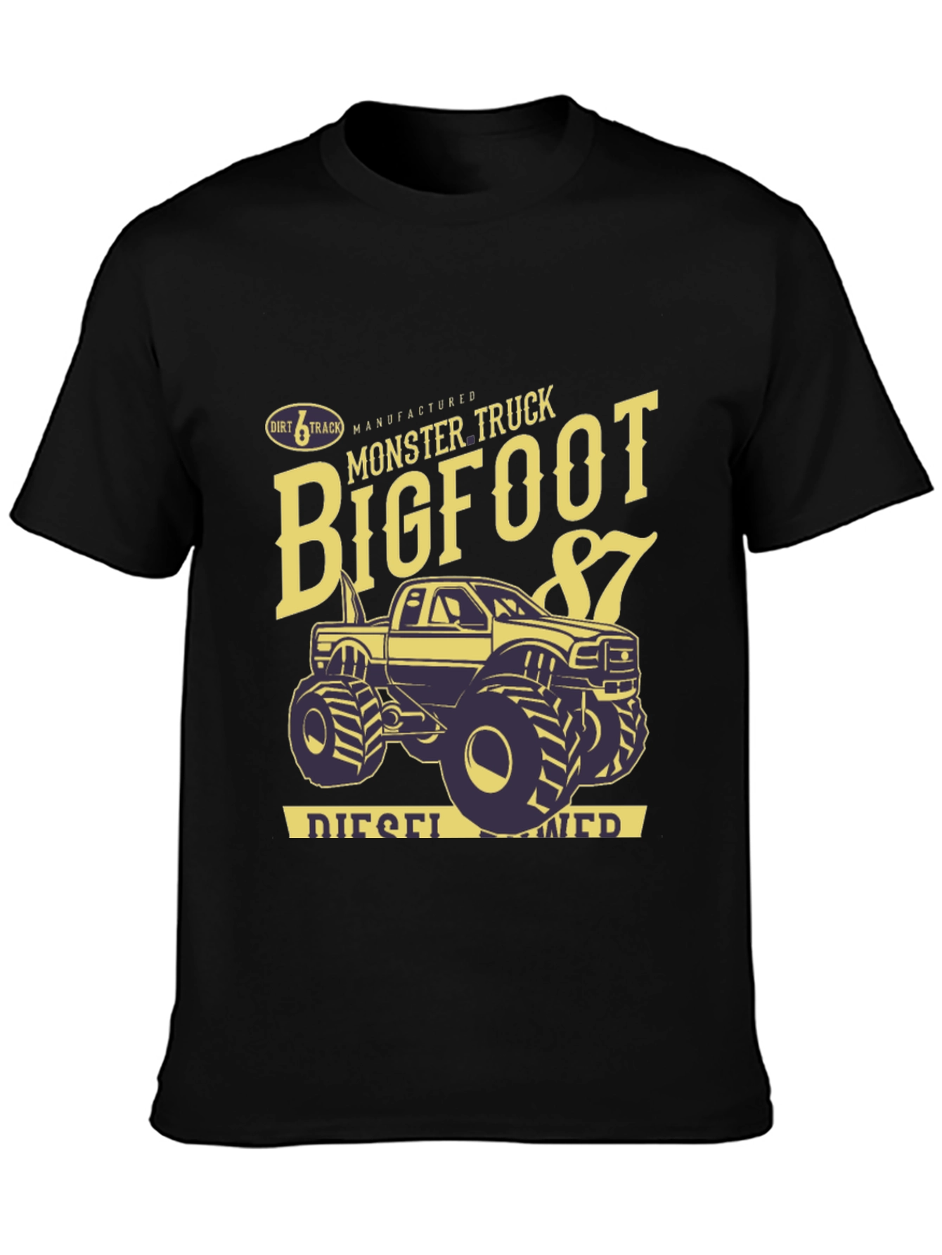 Bigfoot Monster Truck Black Graphic T-Shirt