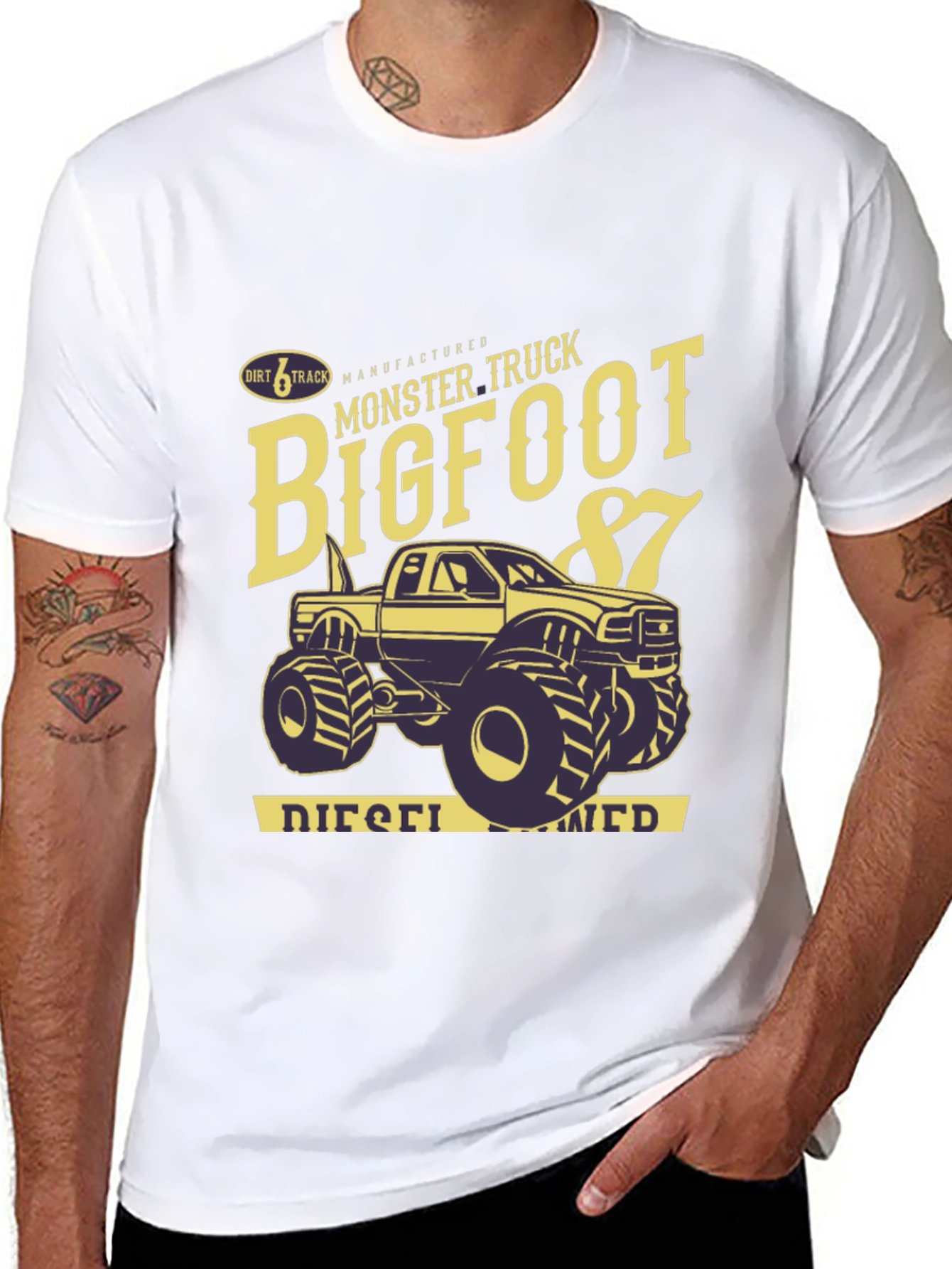 Bigfoot Monster Truck Black Graphic T-Shirt