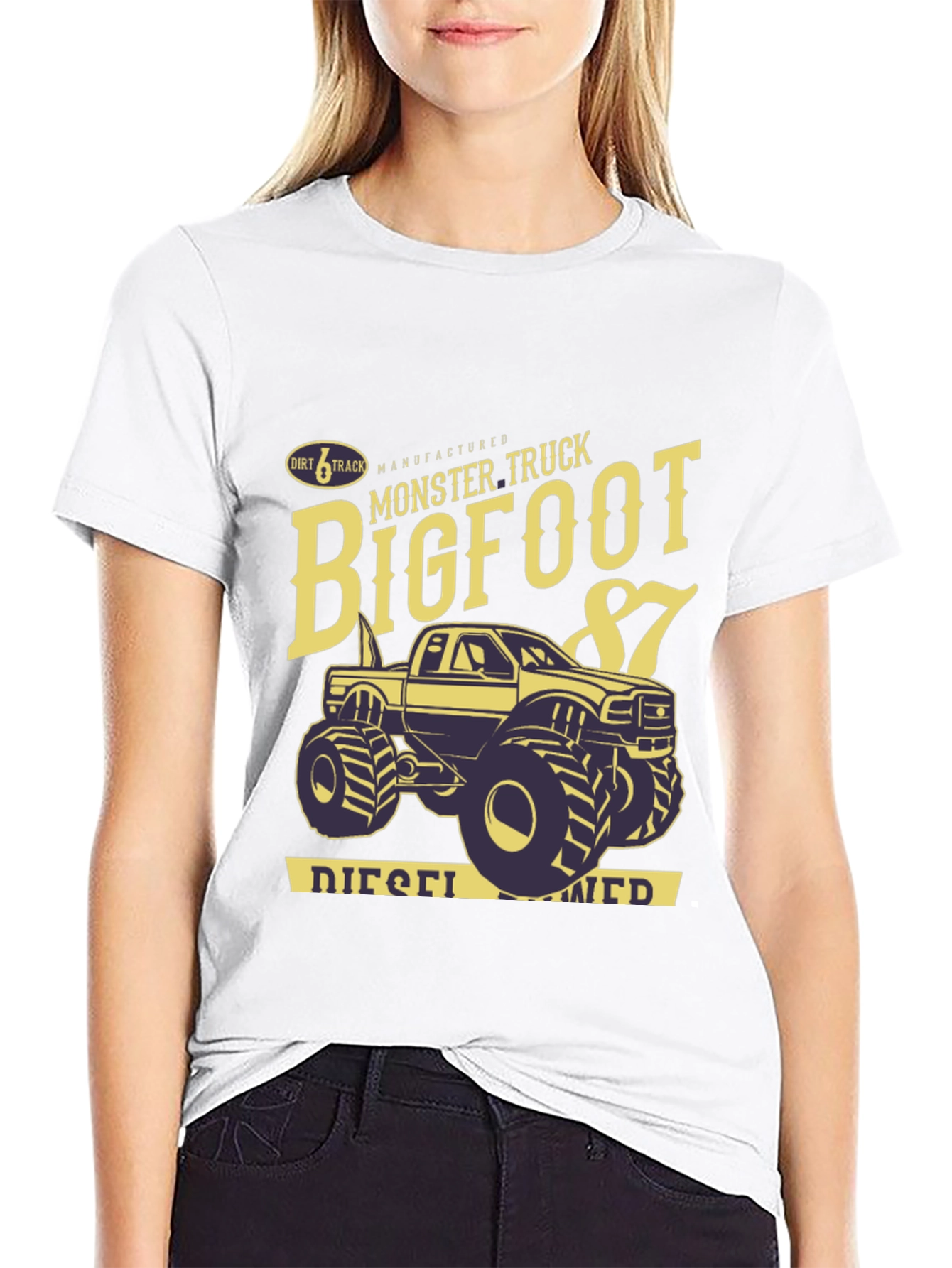 Bigfoot Monster Truck Black Graphic T-Shirt