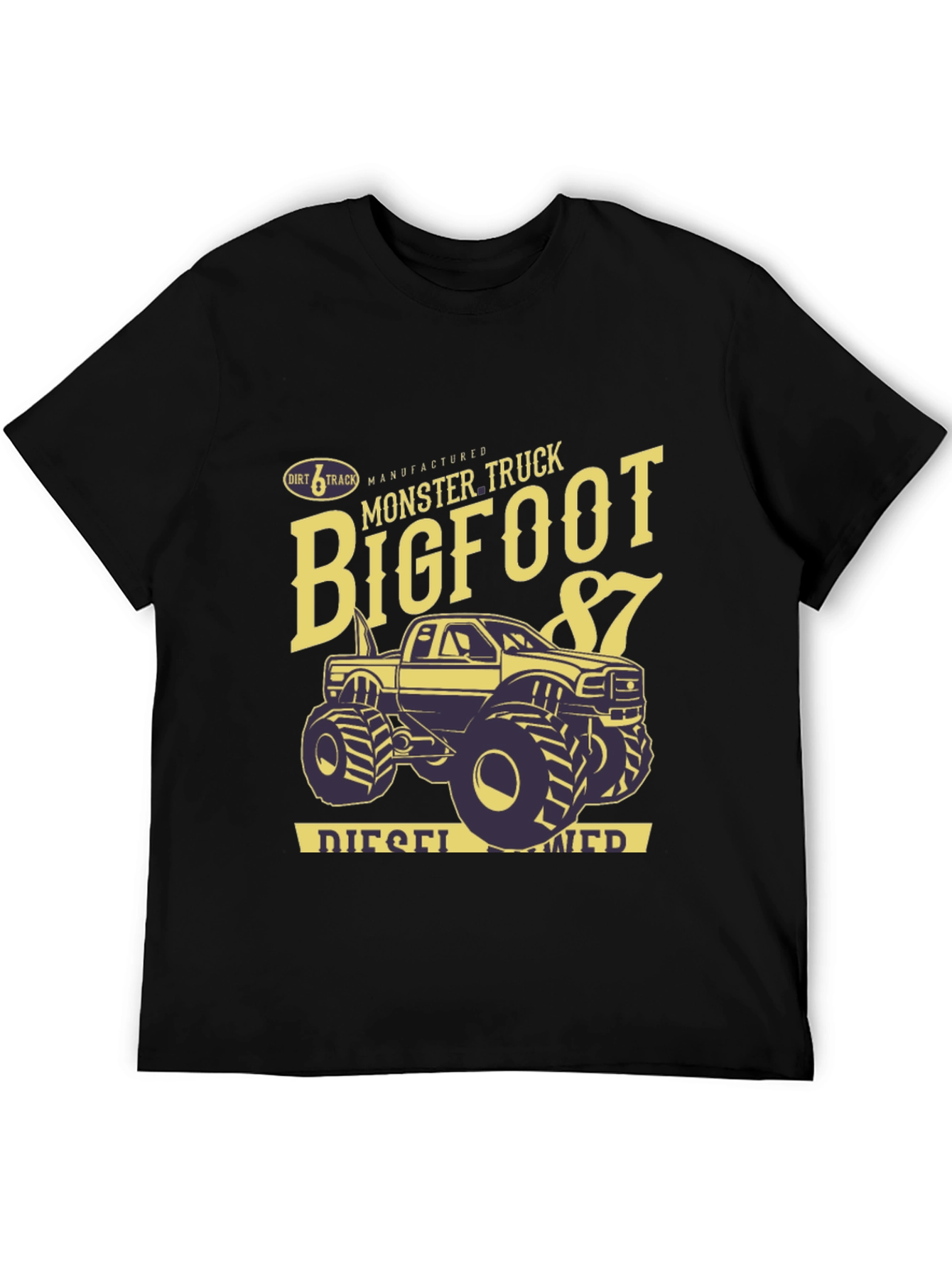 Bigfoot Monster Truck Black Graphic T-Shirt