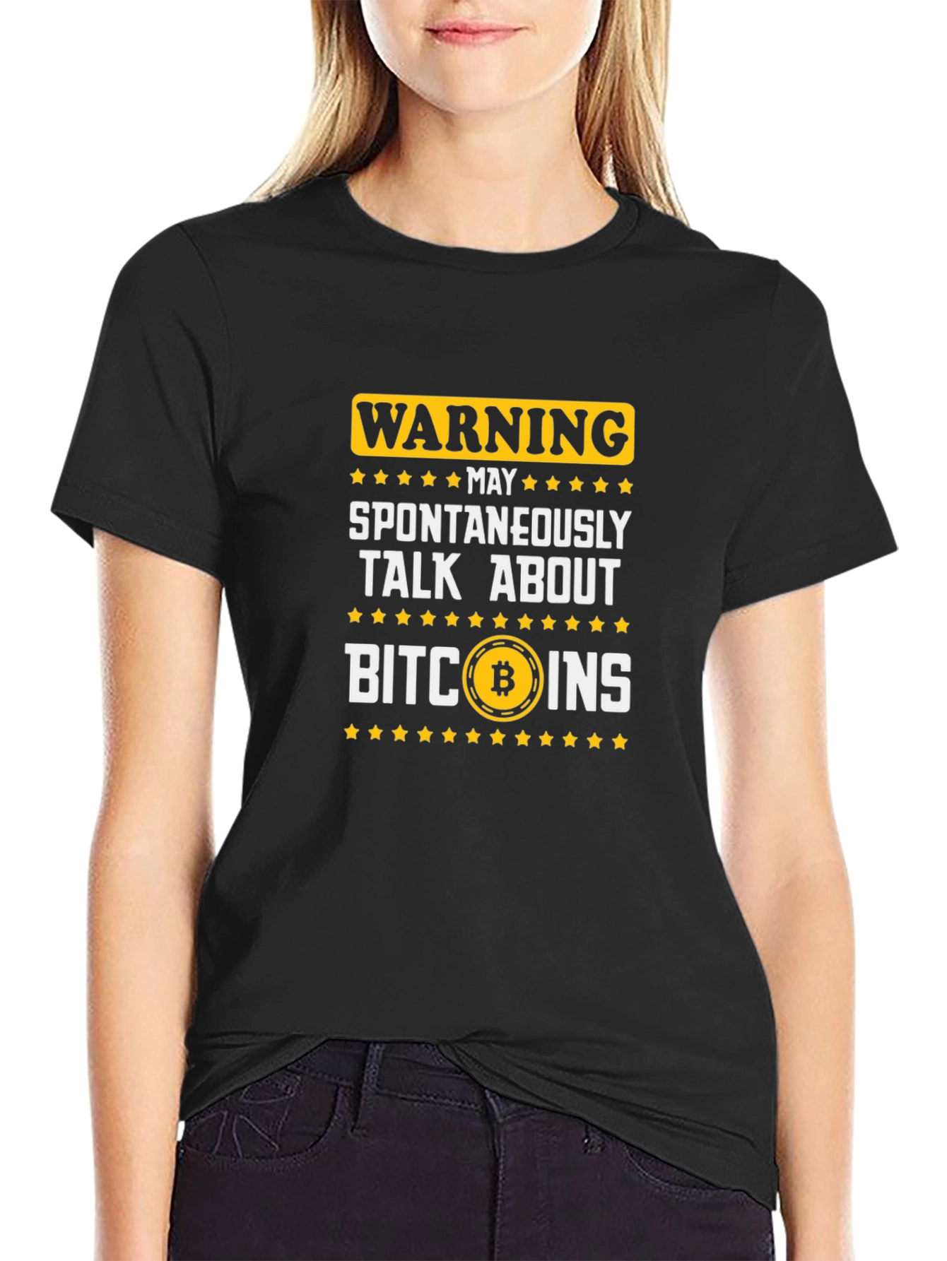 Warning May Spontaneously Talk About Bitcoins T-Shirt