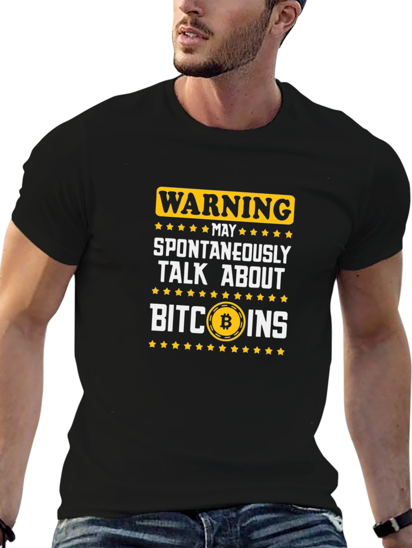 Warning May Spontaneously Talk About Bitcoins T-Shirt