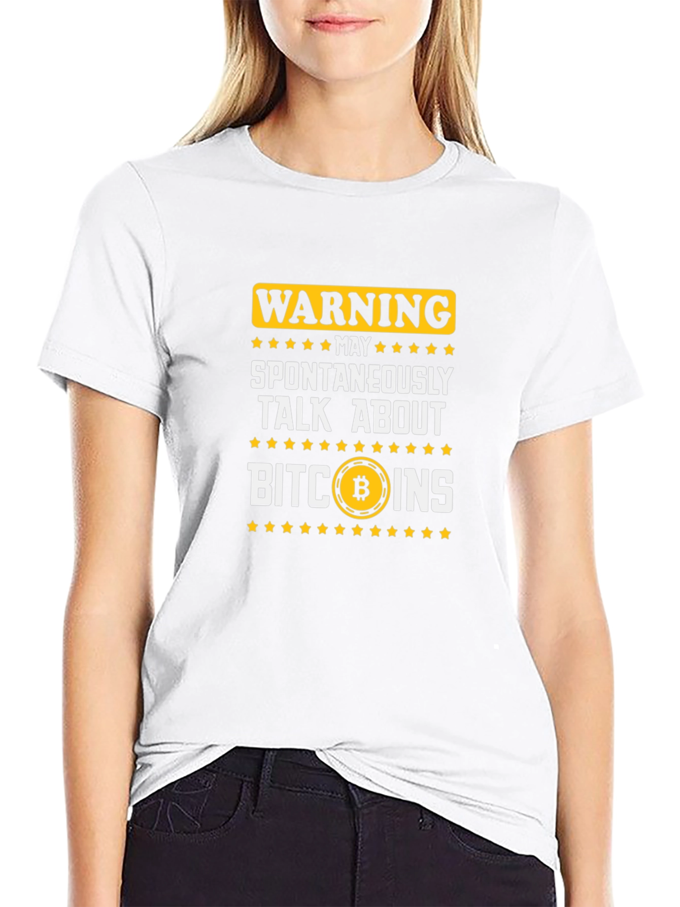Warning May Spontaneously Talk About Bitcoins T-Shirt