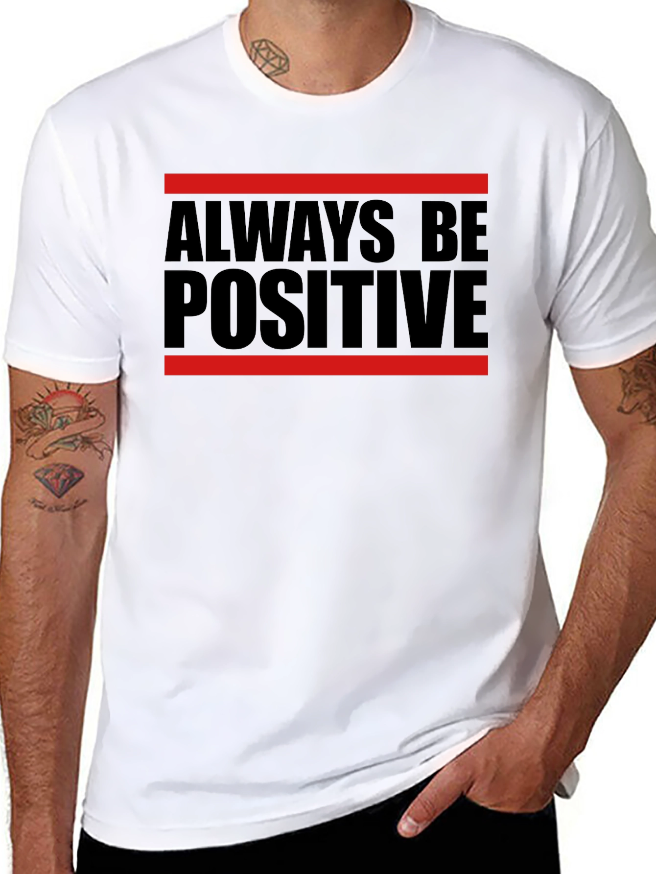 Always Be Positive Graphic Tee - Stylish Comfort