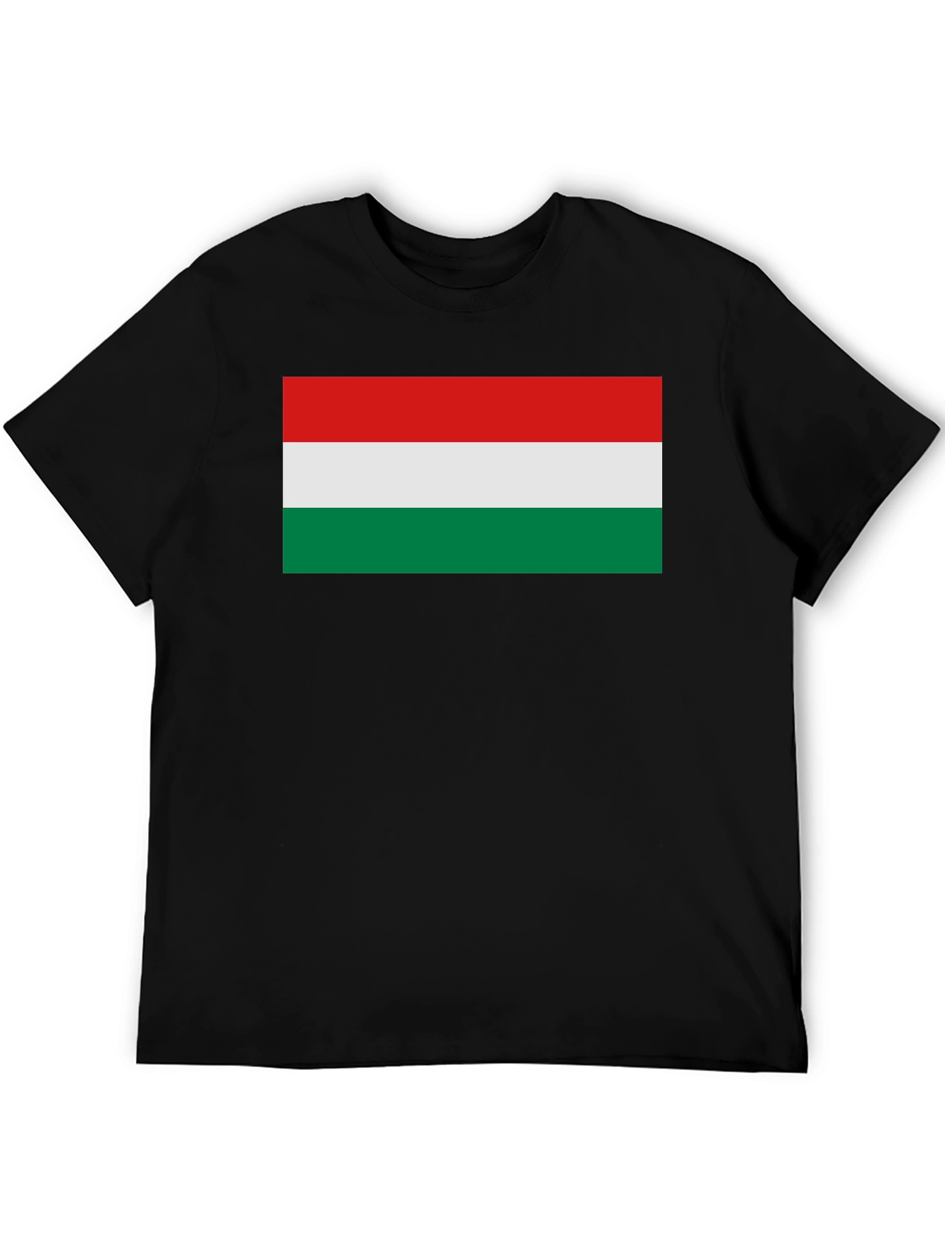 Hungary Flag Graphic T-Shirt - Black Tee