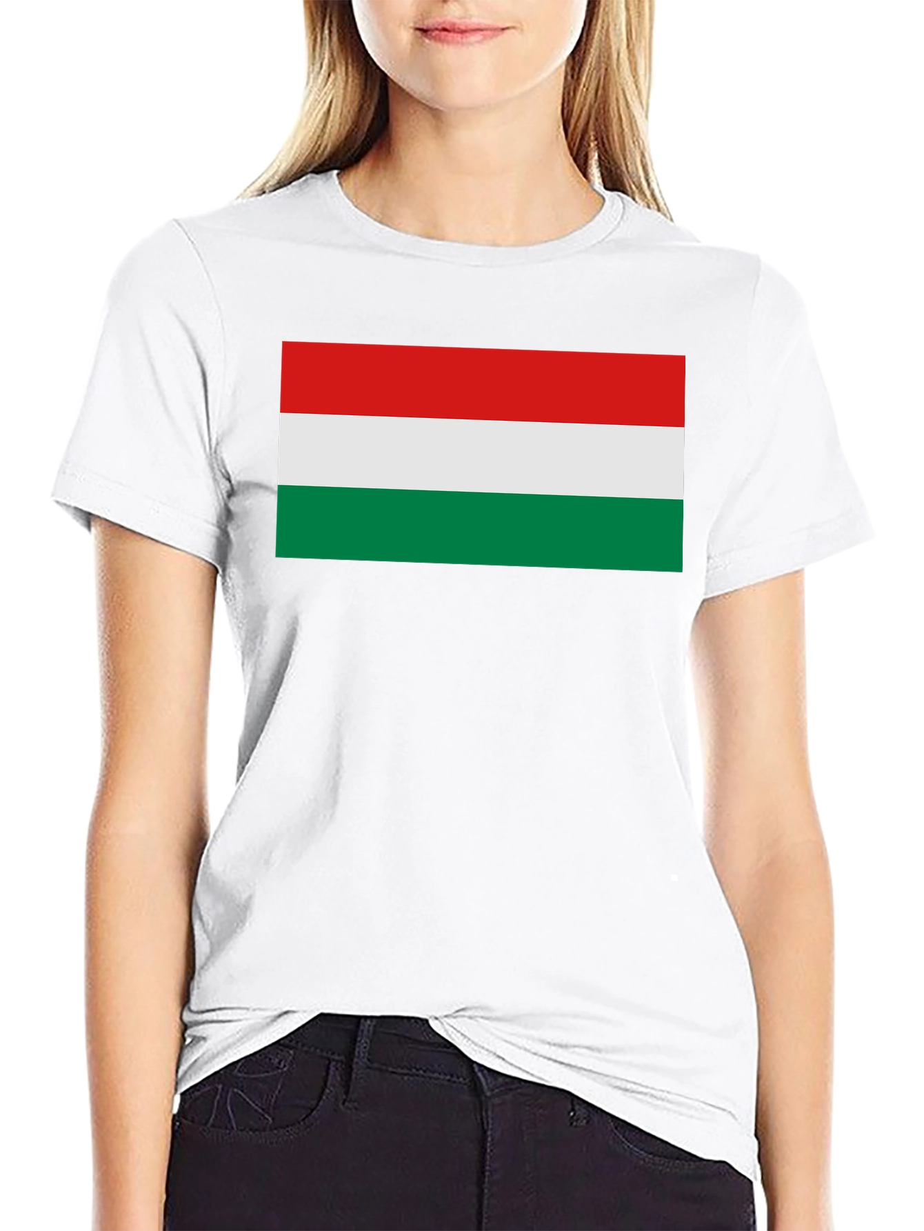 Hungary Flag Graphic T-Shirt - Black Tee