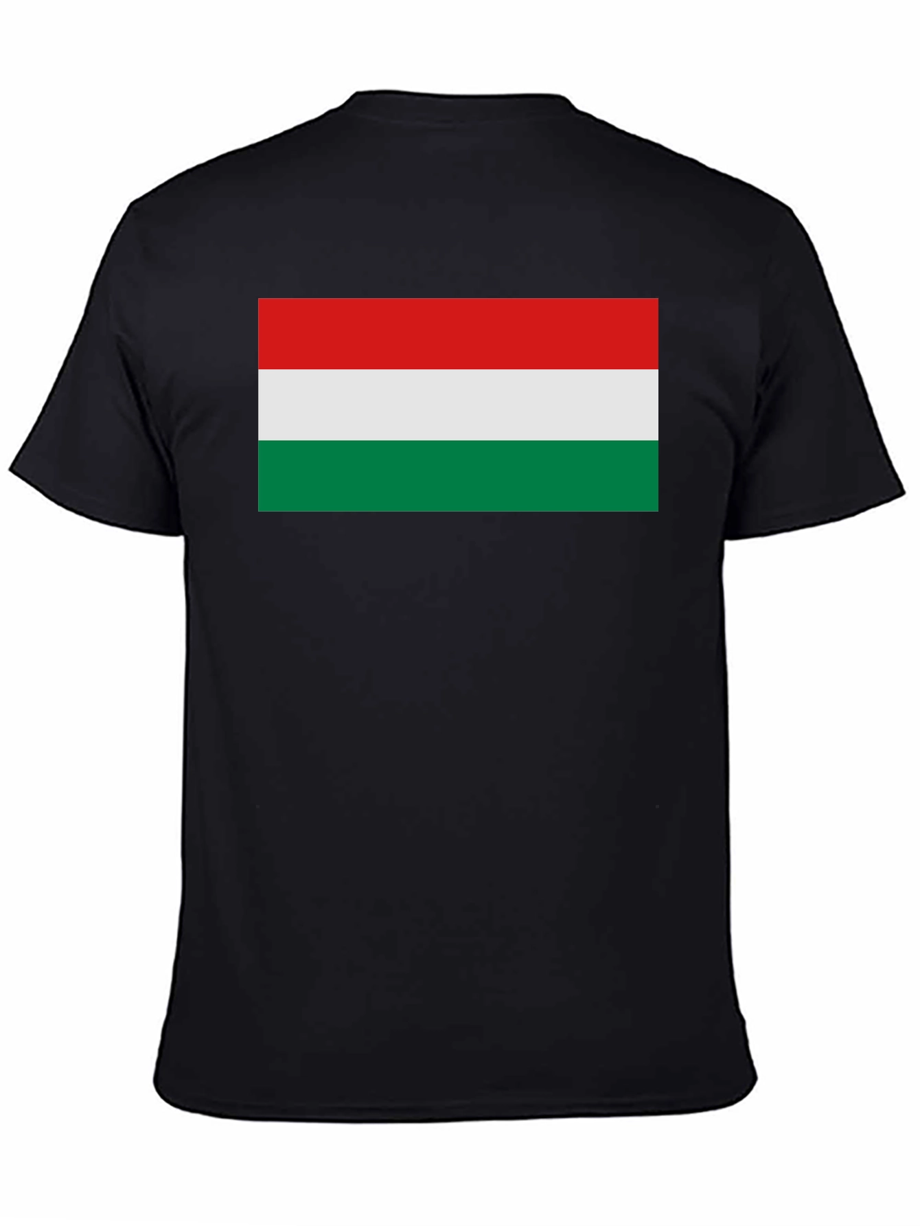 Hungary Flag Graphic T-Shirt - Black Tee