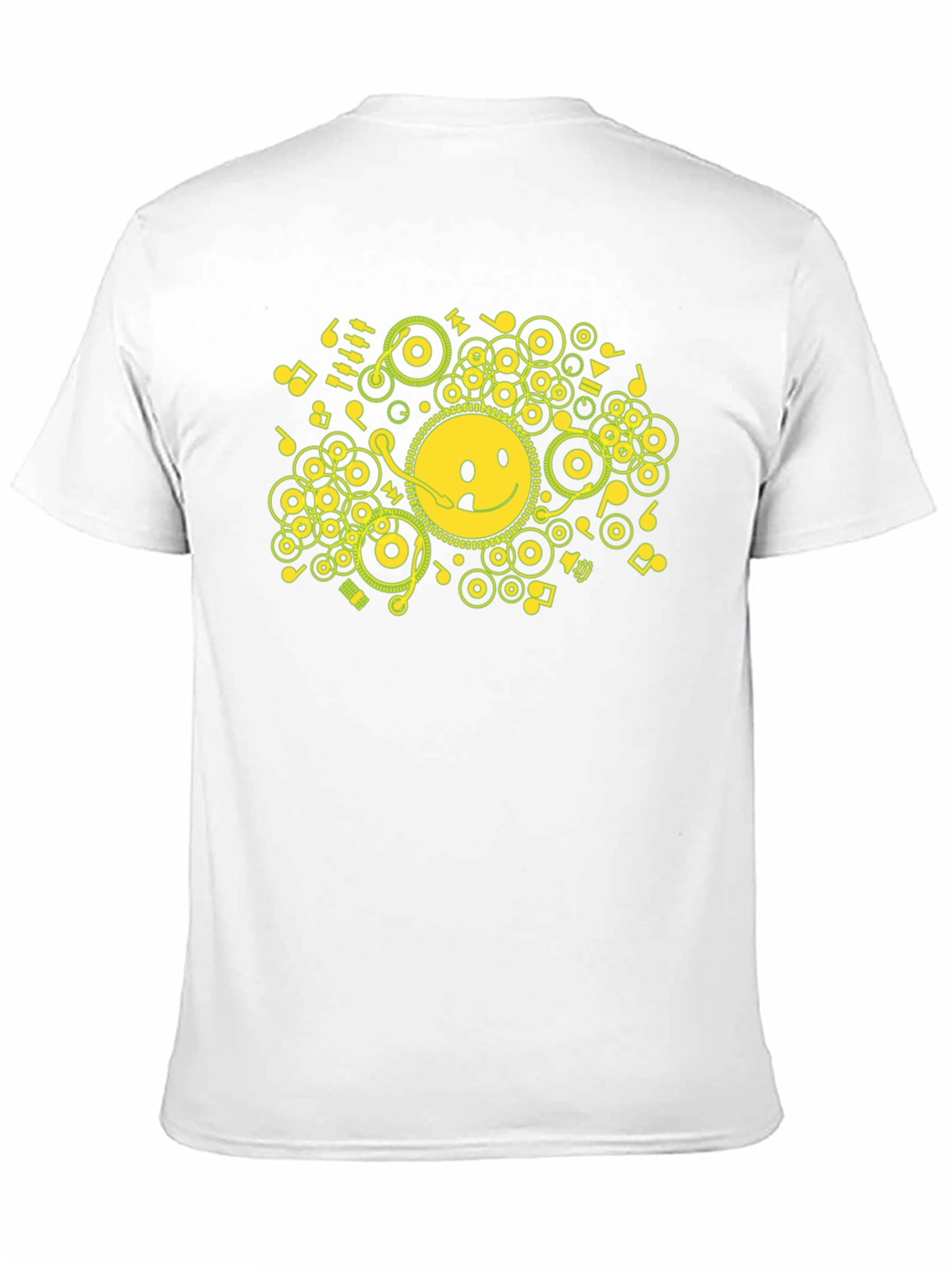 Smiley Face Music Graphic Black Tee