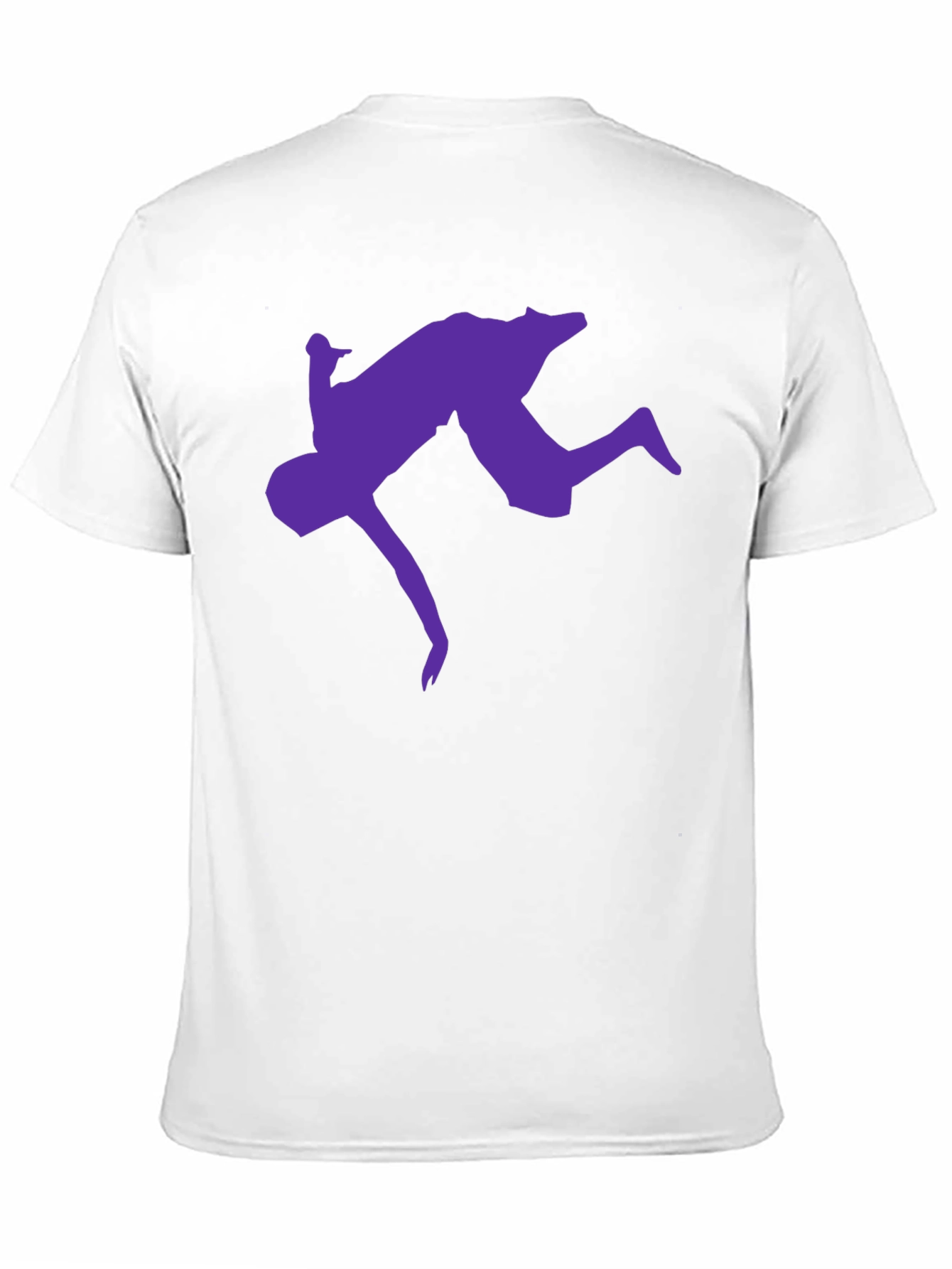 Black T-Shirt with Purple Acrobat Design