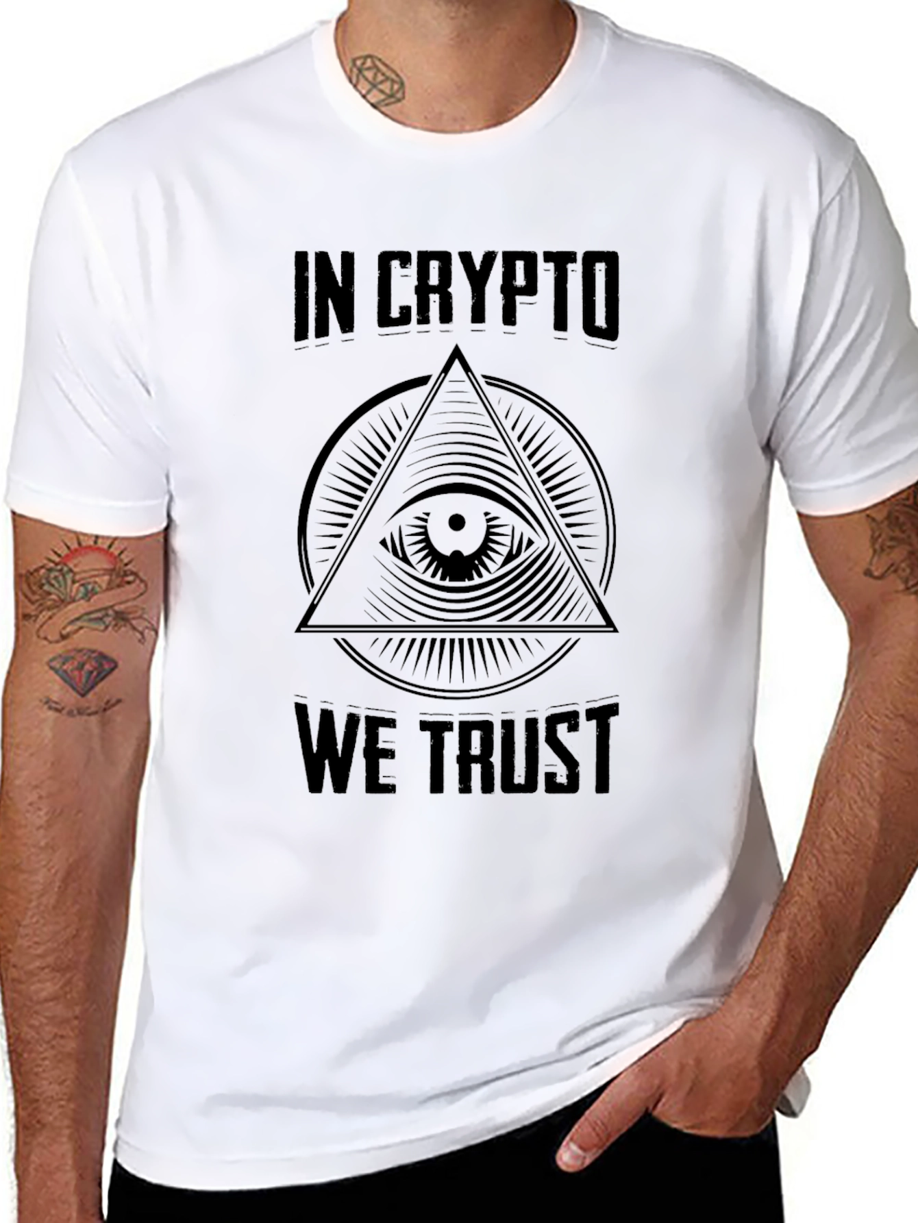 In Crypto We Trust Black Graphic Tee