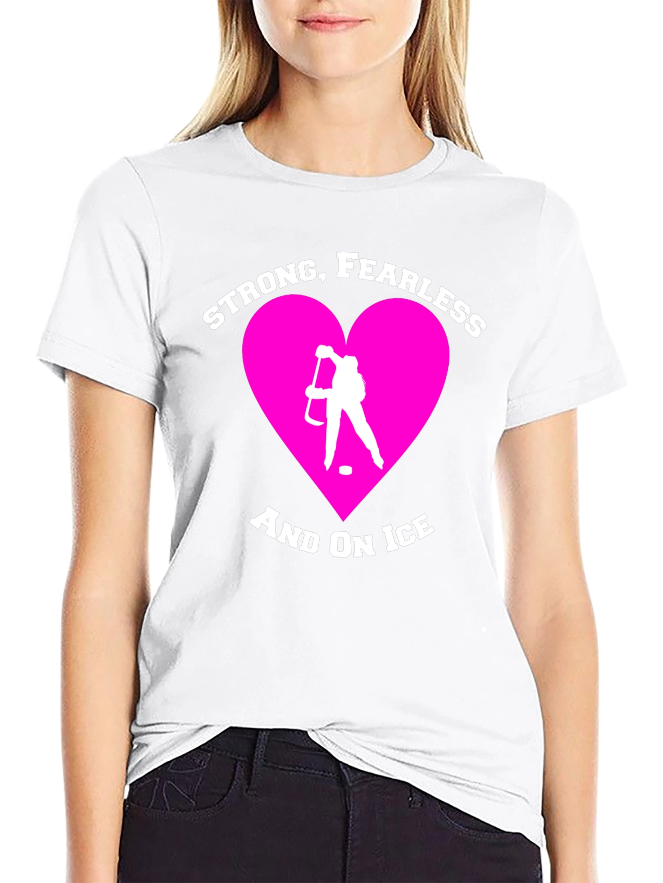 Strong Fearless Hockey Player T-Shirt