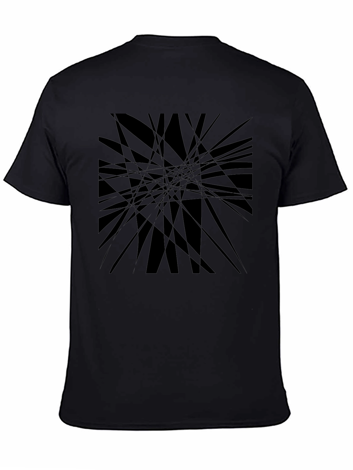 Abstract Geometric Black Graphic T-Shirt