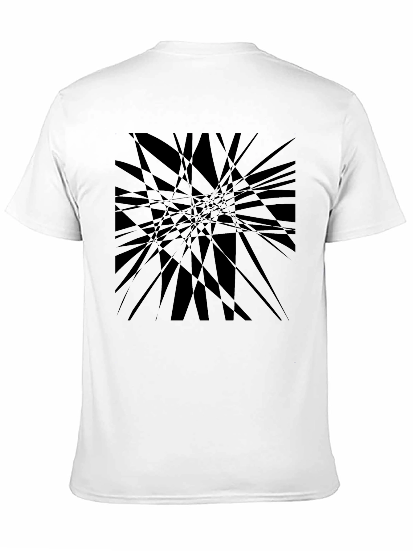 Abstract Geometric Black Graphic T-Shirt