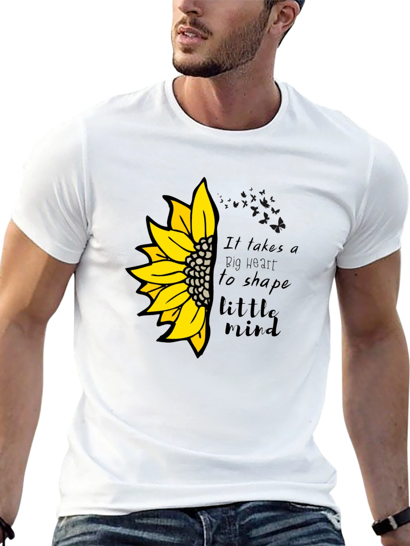 Sunflower Teacher Heart T-Shirt