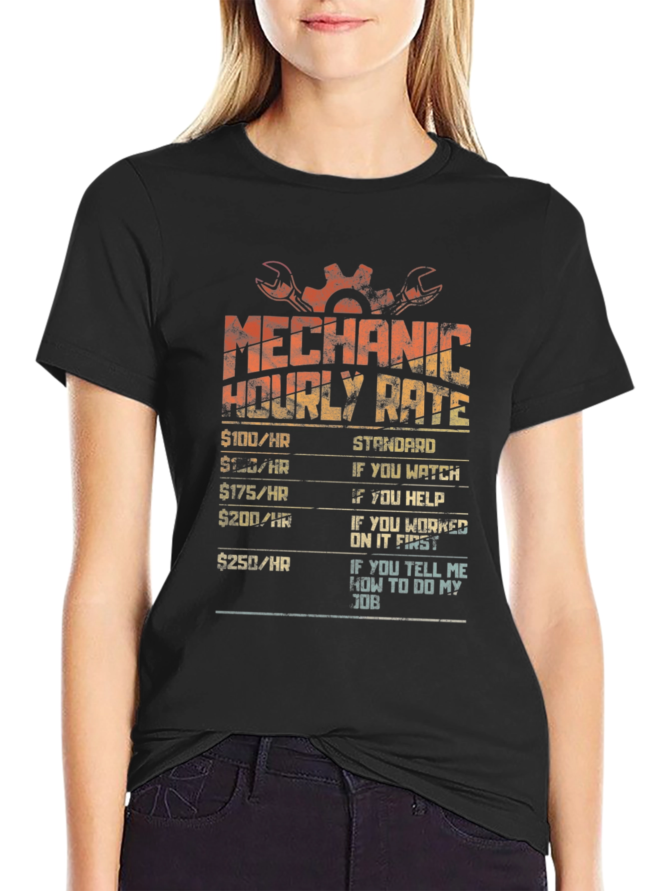 Mechanic Hourly Rate Graphic Tee