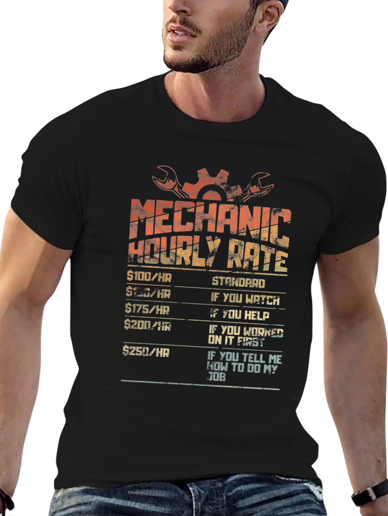 Mechanic Hourly Rate Graphic Tee