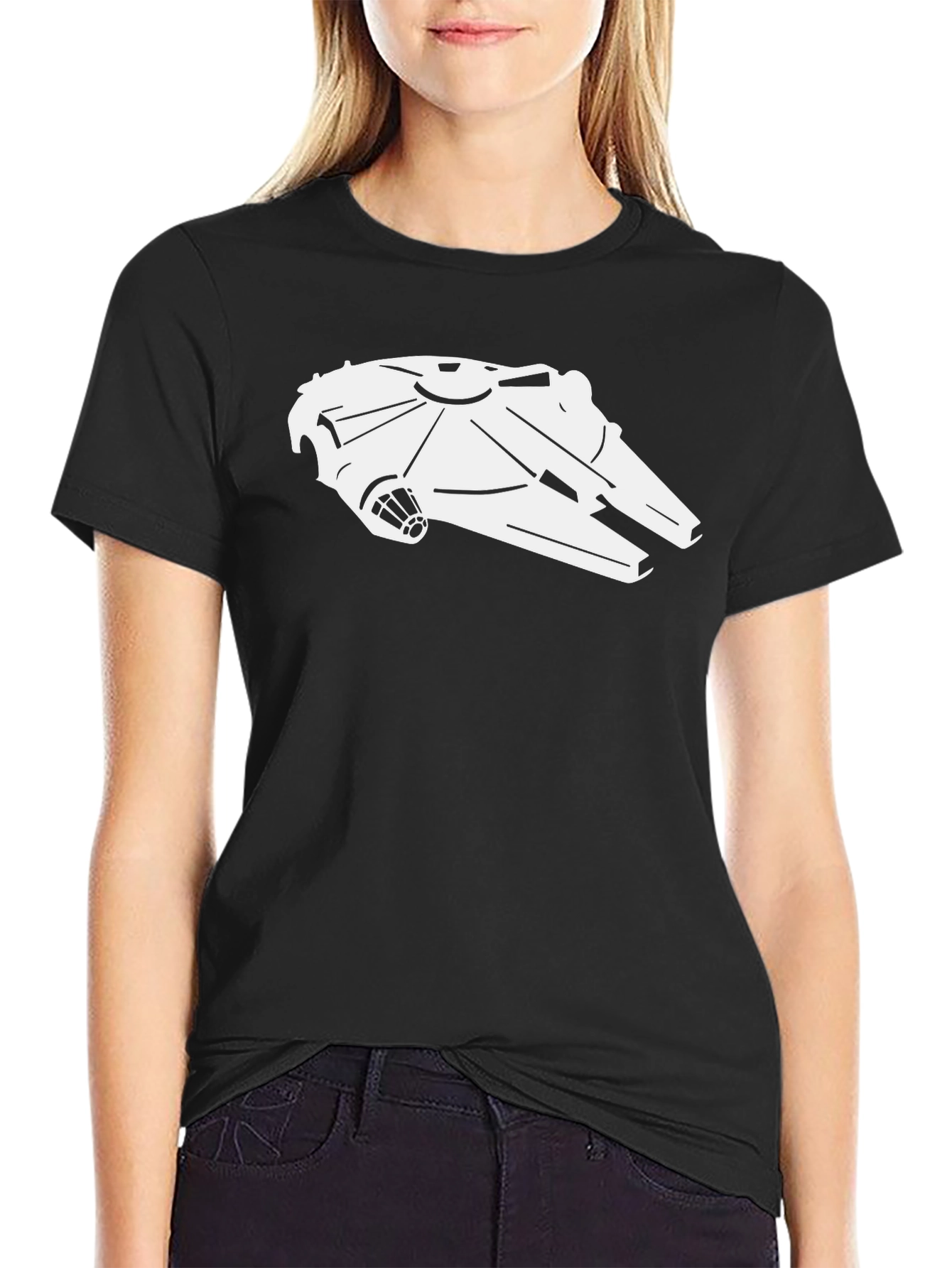 Millennium Falcon Graphic Tee - Black