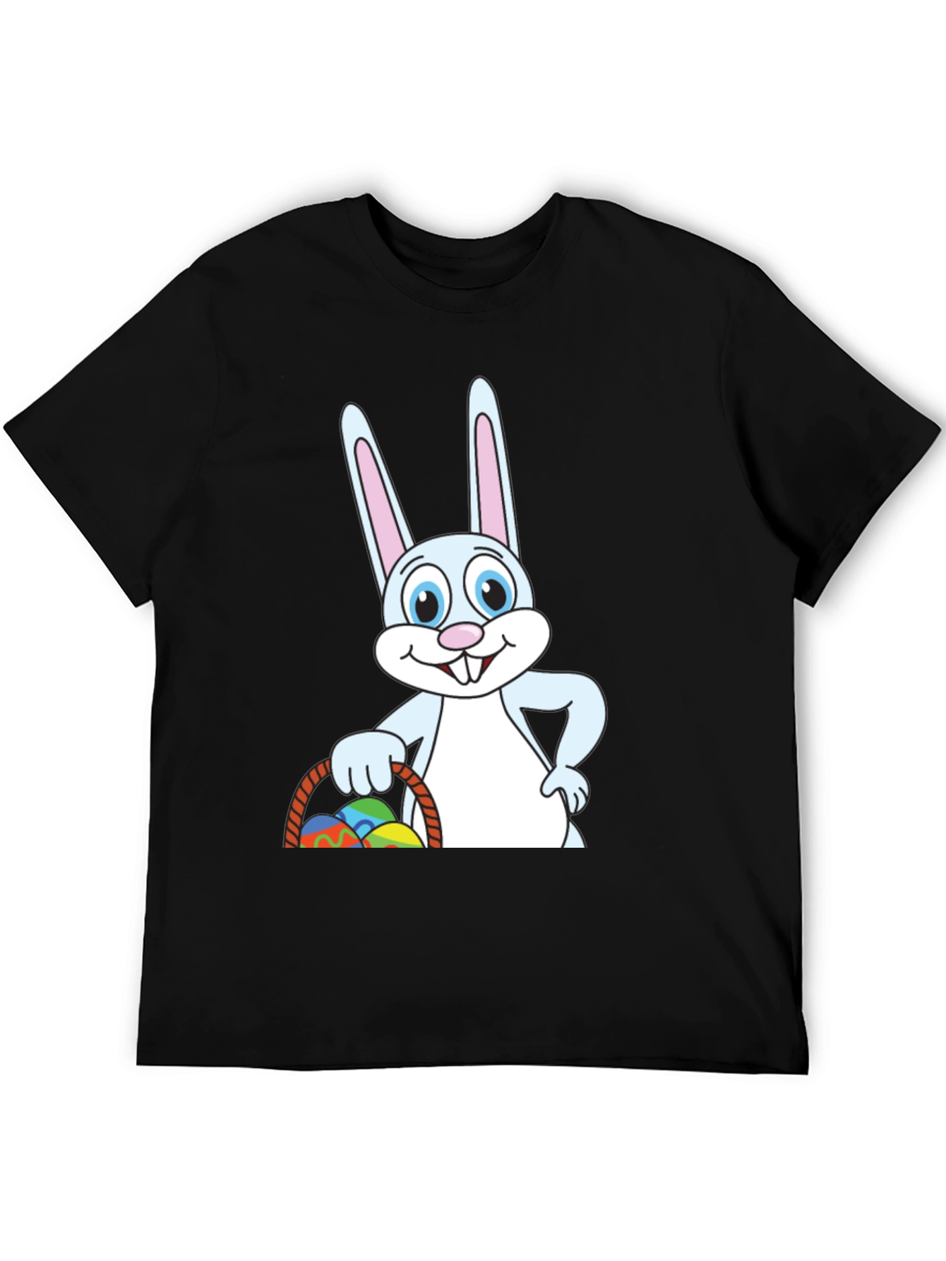 Easter Bunny T-Shirt - Cute Cartoon Rabbit Basket Eggs