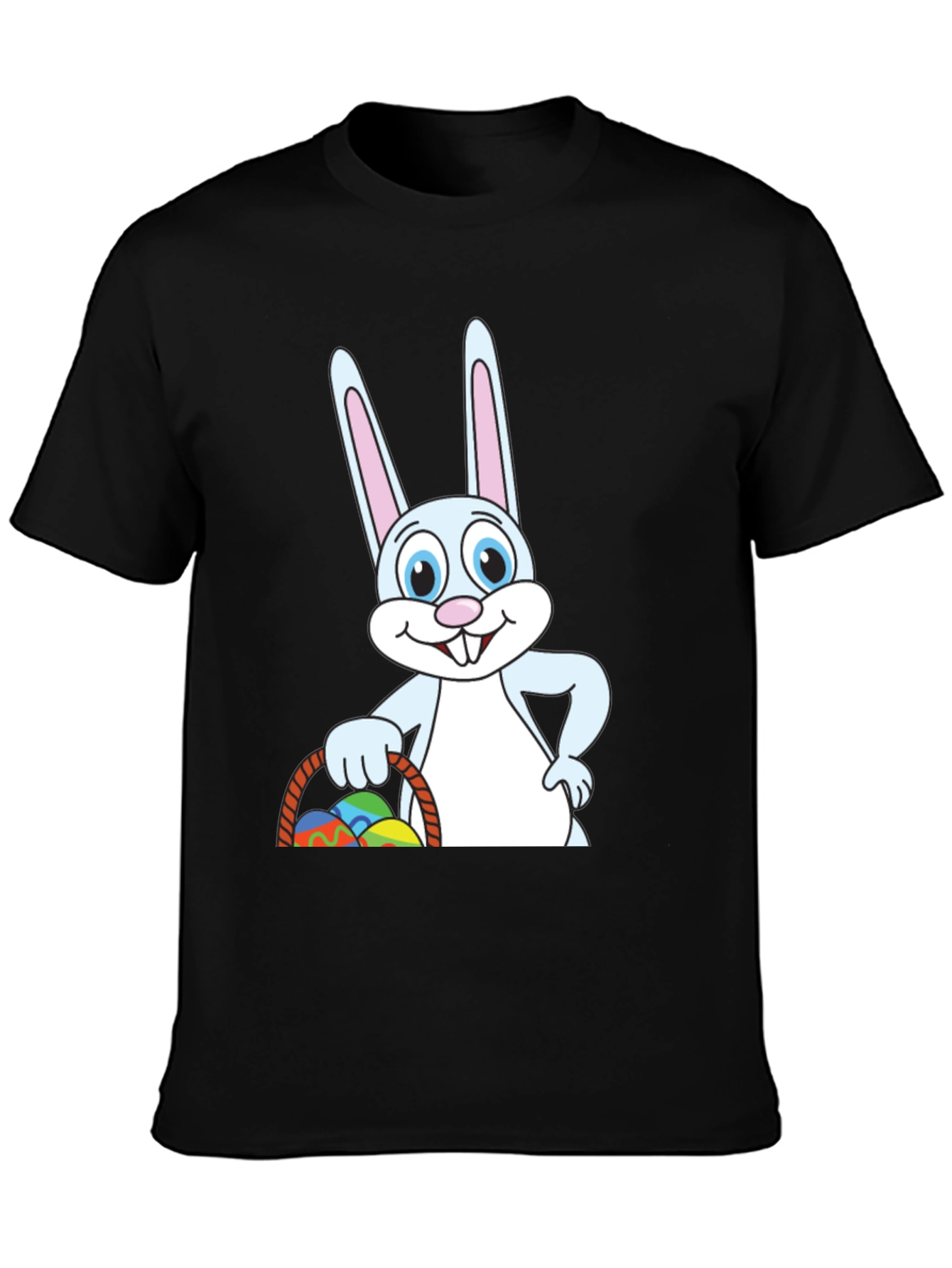 Easter Bunny T-Shirt - Cute Cartoon Rabbit Basket Eggs