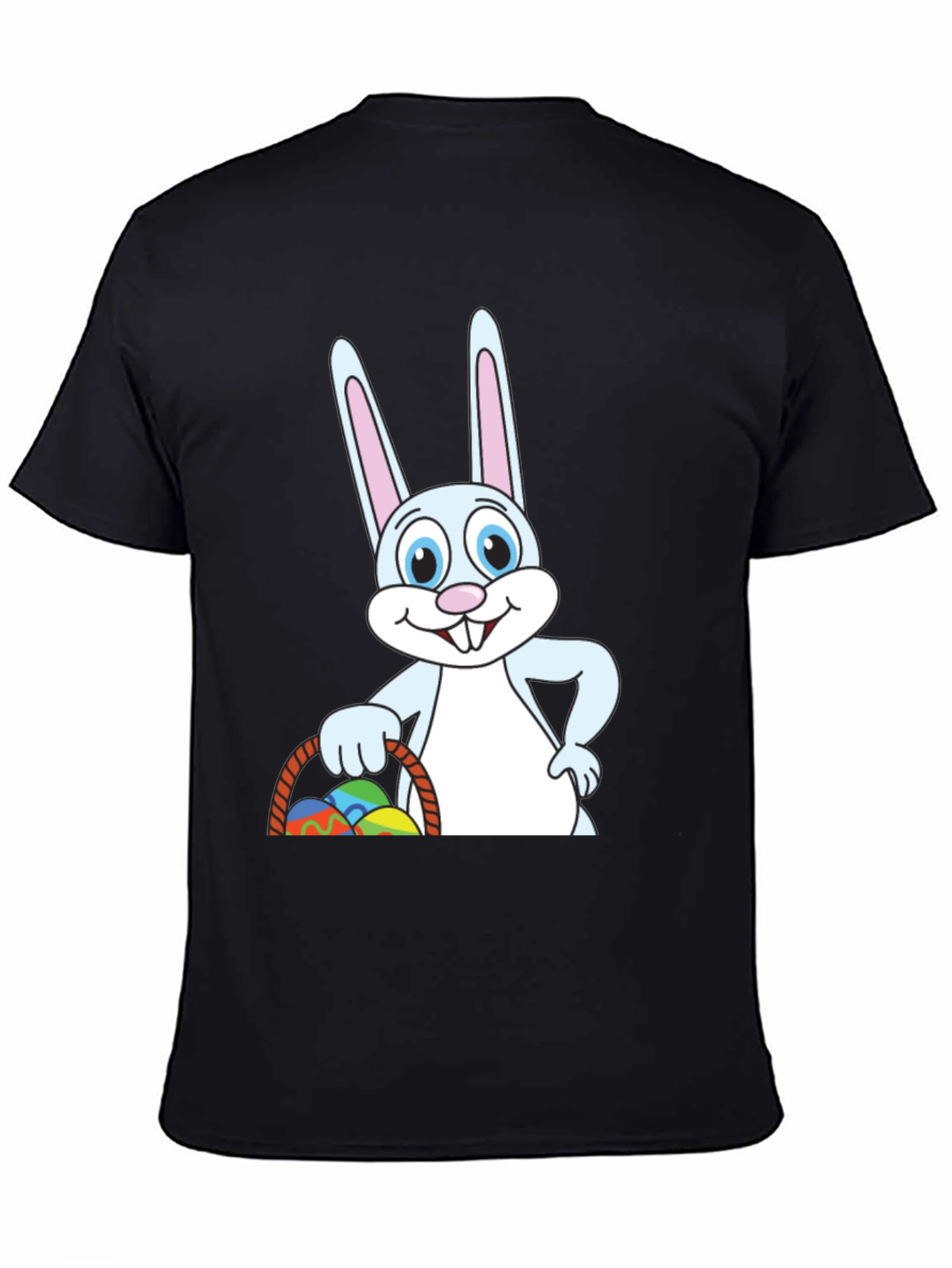 Easter Bunny T-Shirt - Cute Cartoon Rabbit Basket Eggs