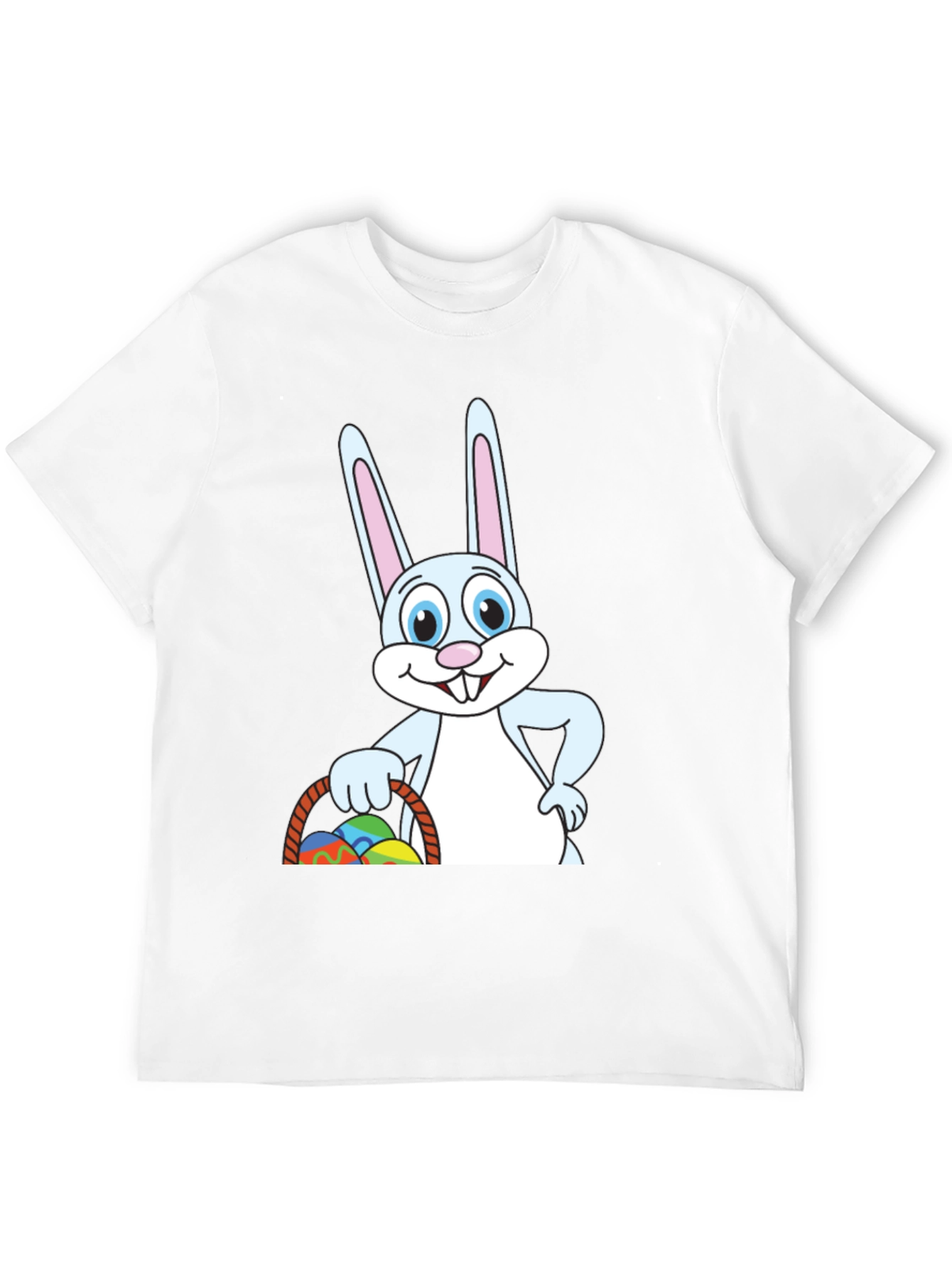 Easter Bunny T-Shirt - Cute Cartoon Rabbit Basket Eggs