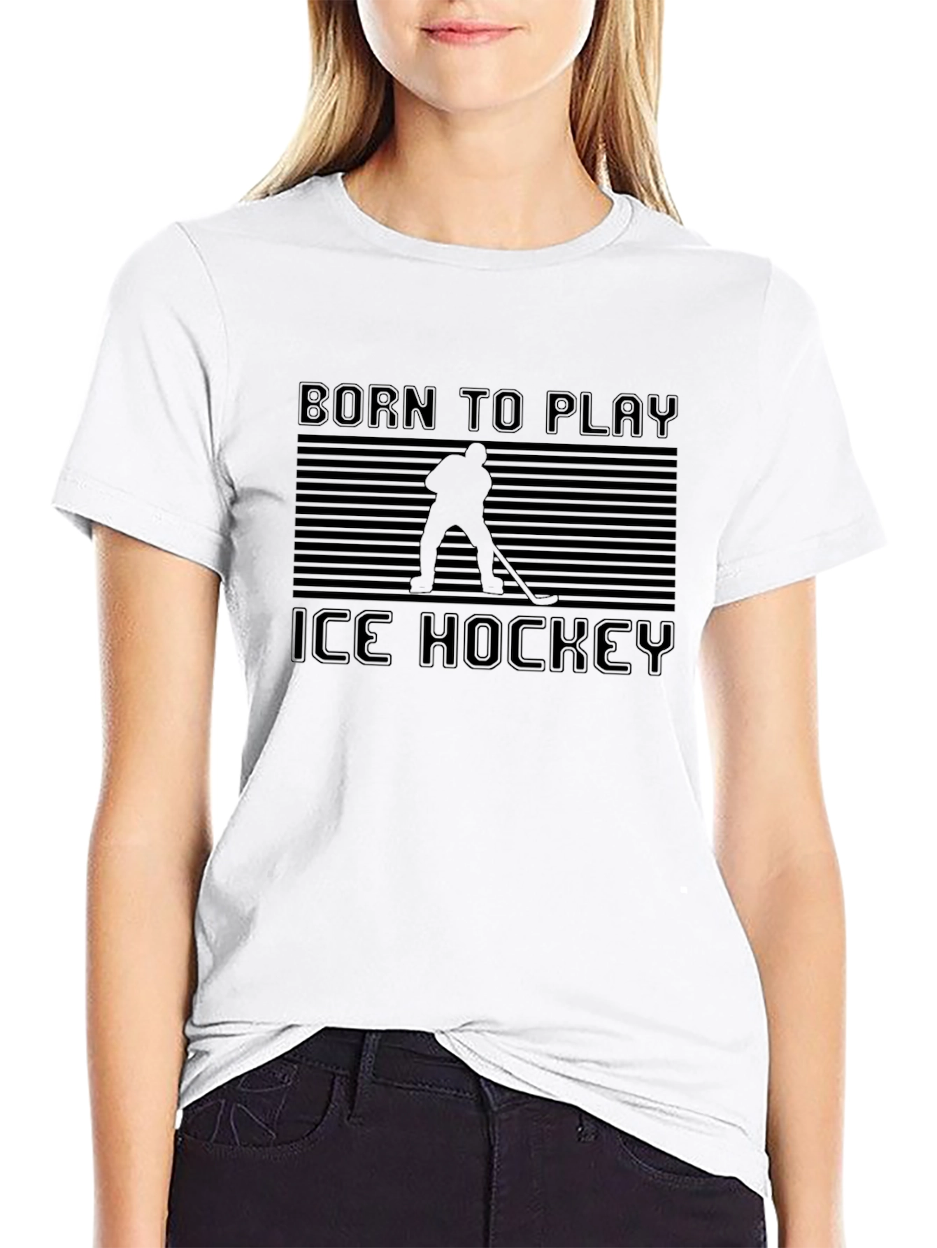 Born To Play Ice Hockey T-Shirt