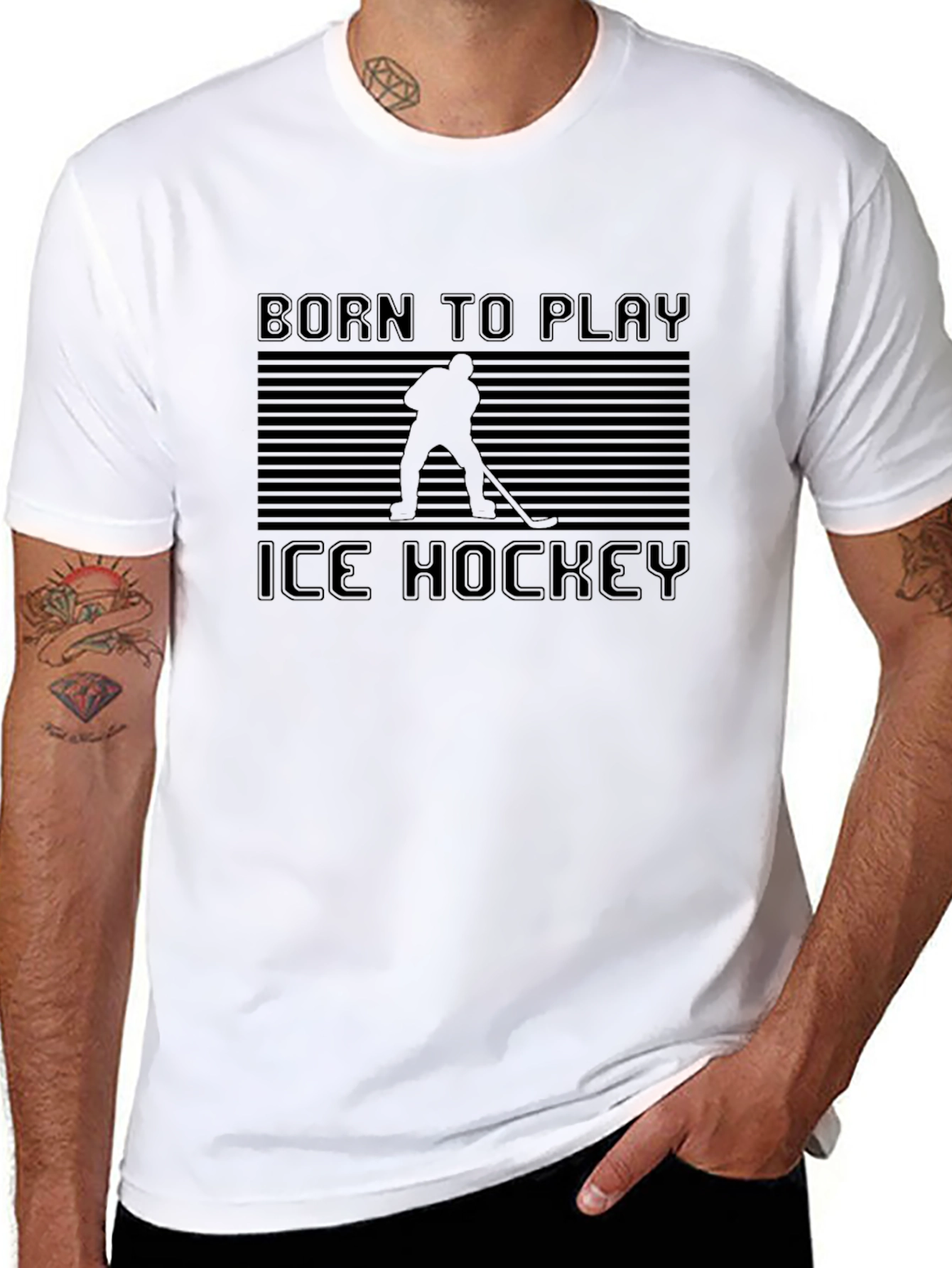Born To Play Ice Hockey T-Shirt