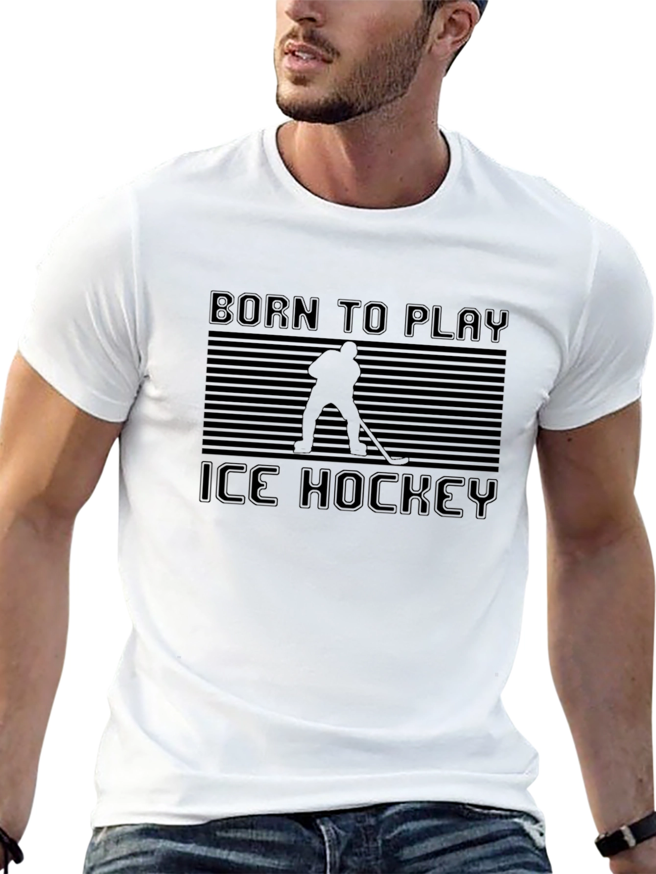 Born To Play Ice Hockey T-Shirt