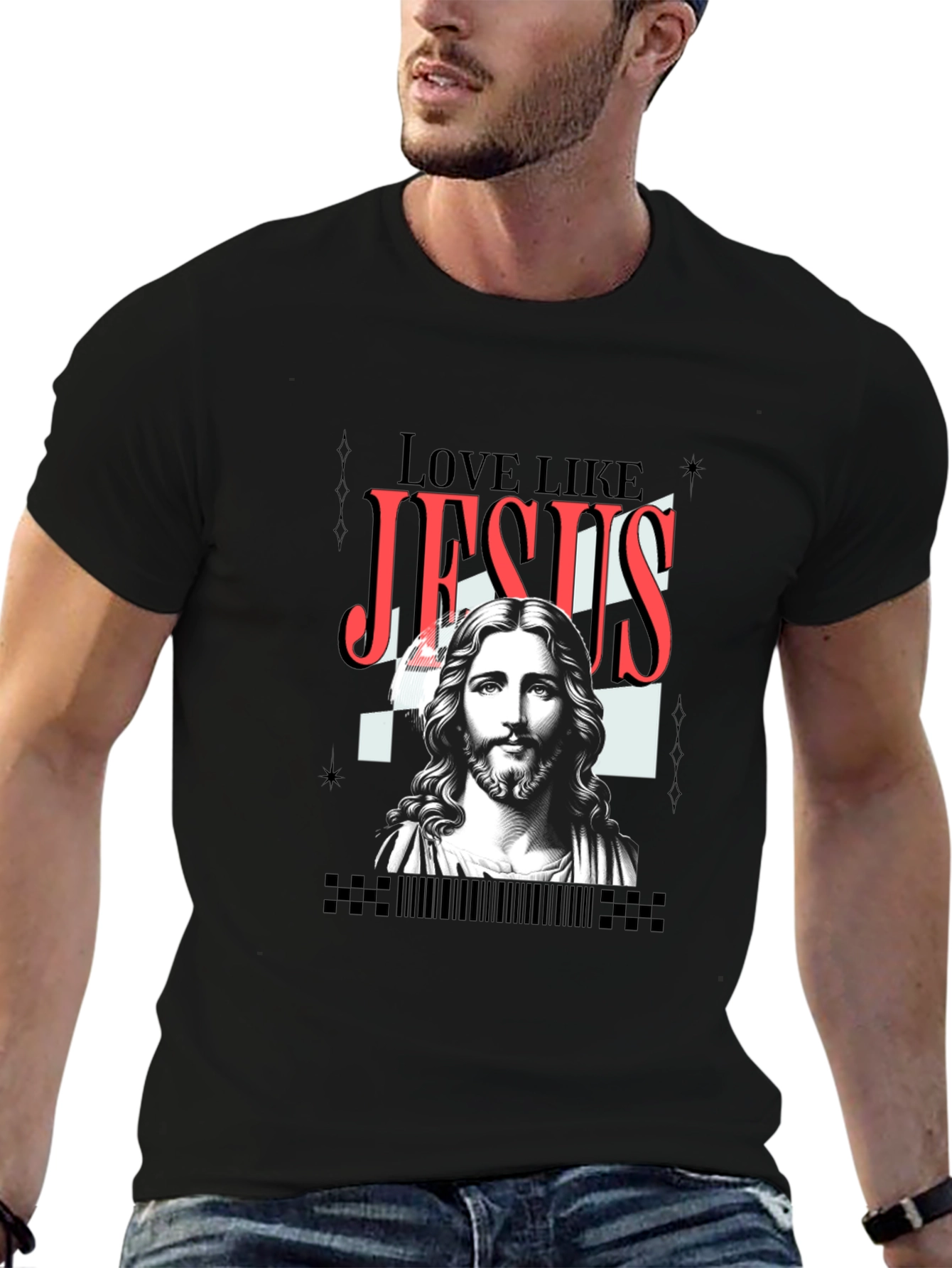 Love Like Jesus Graphic Tee - Black