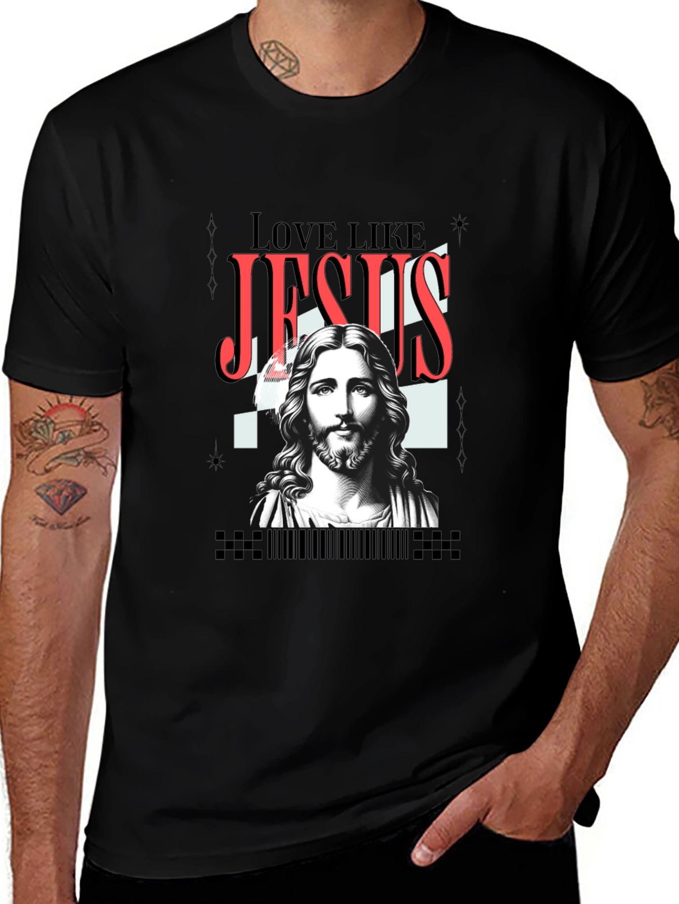 Love Like Jesus Graphic Tee - Black