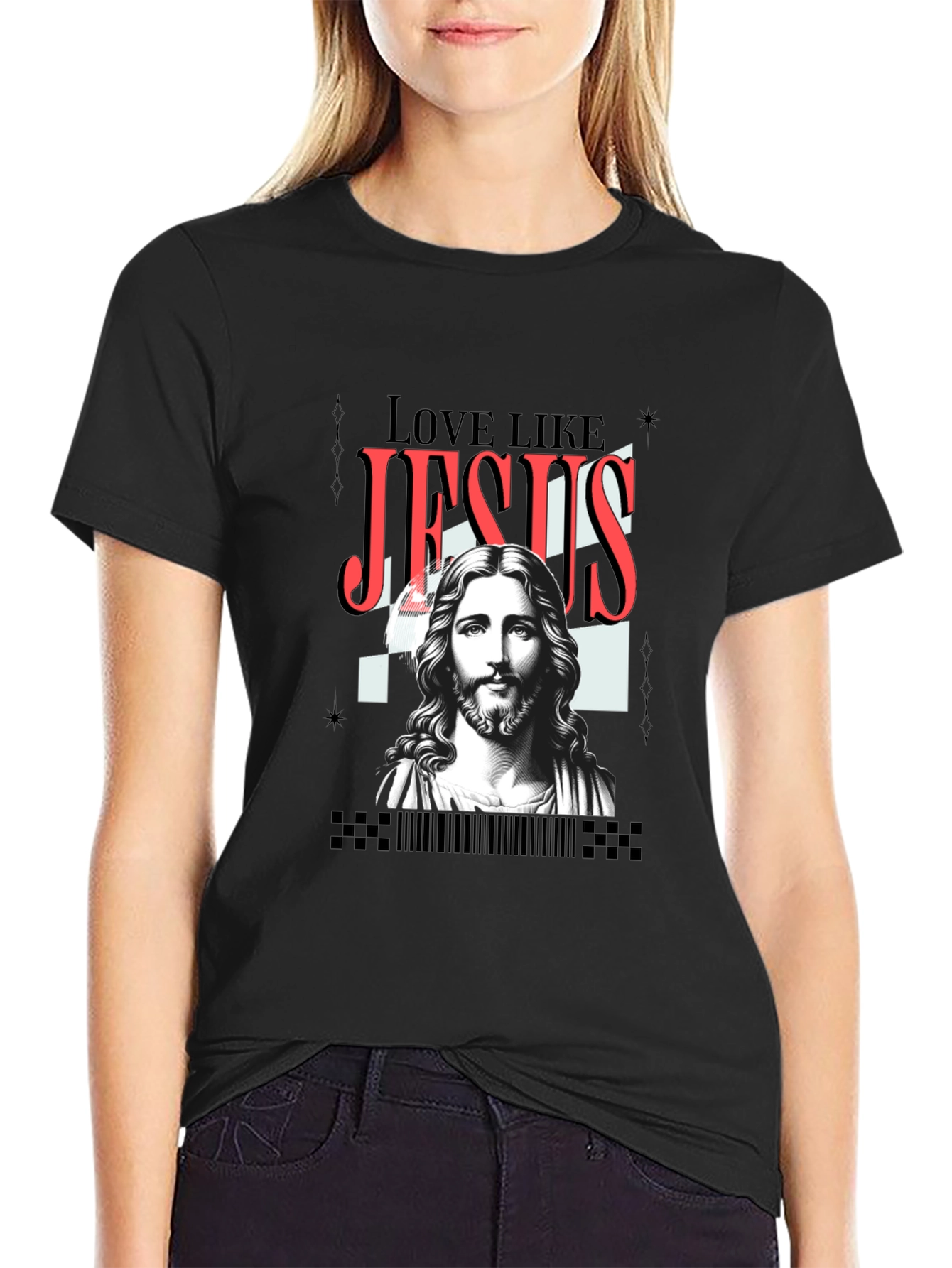 Love Like Jesus Graphic Tee - Black