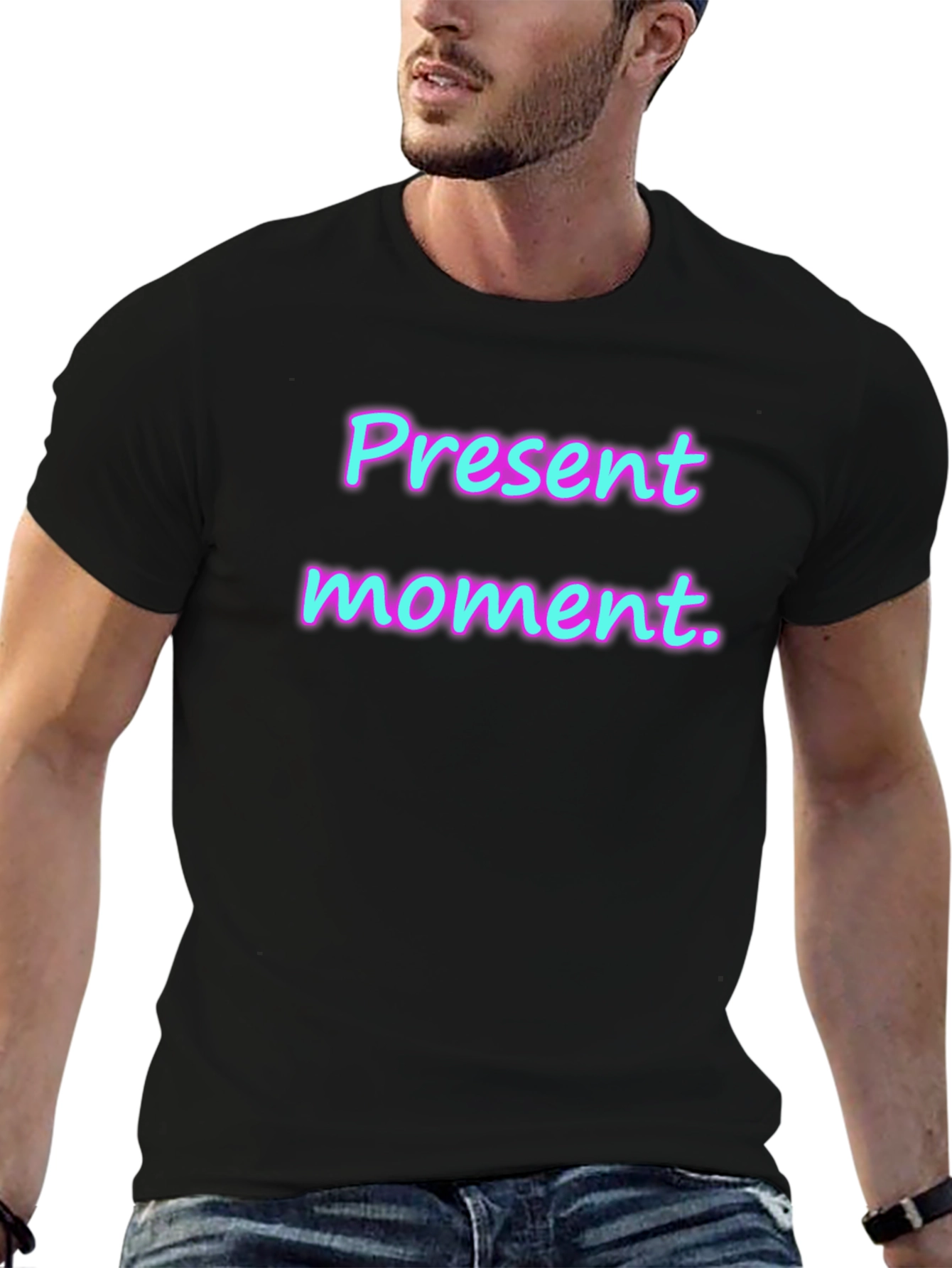 Present Moment Graphic Tee - Mens Black T-Shirt