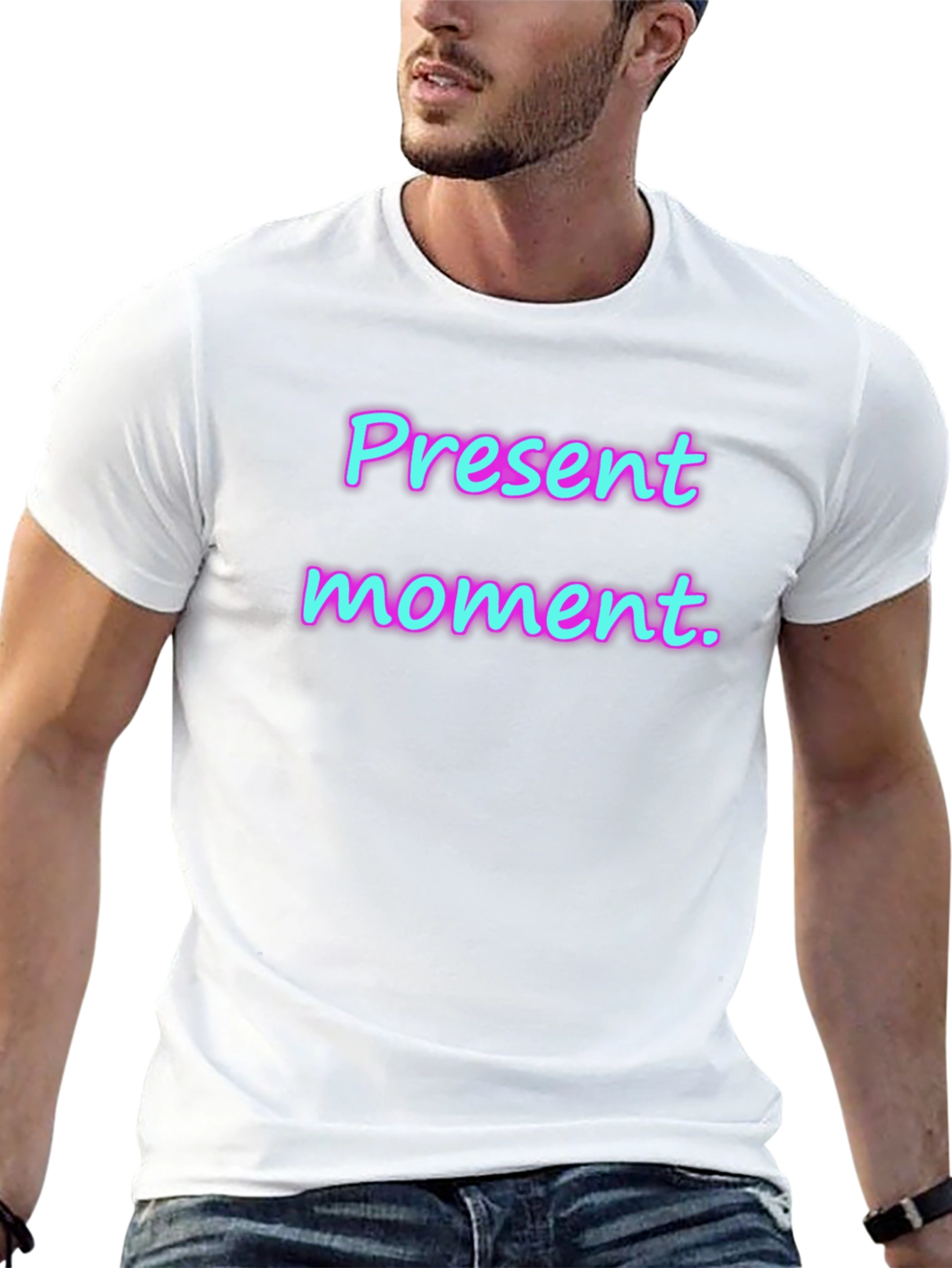 Present Moment Graphic Tee - Mens Black T-Shirt