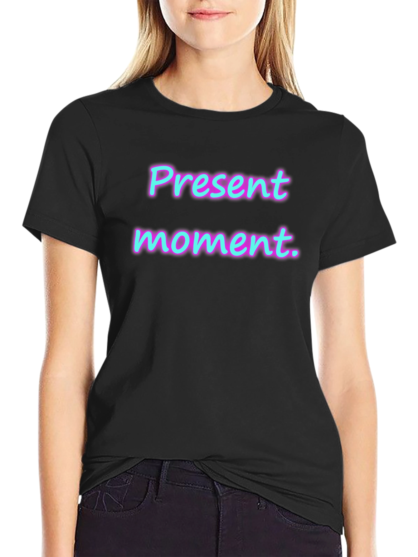 Present Moment Graphic Tee - Mens Black T-Shirt