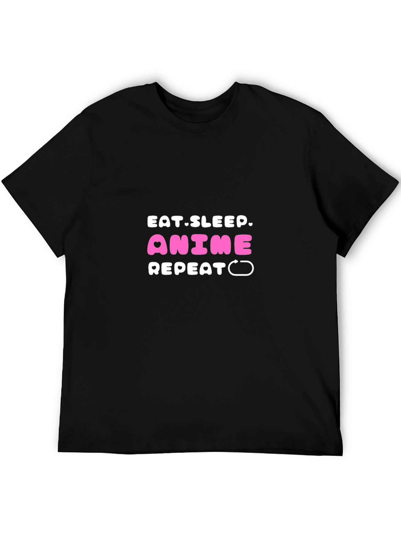 Eat Sleep Anime Repeat Graphic Tee