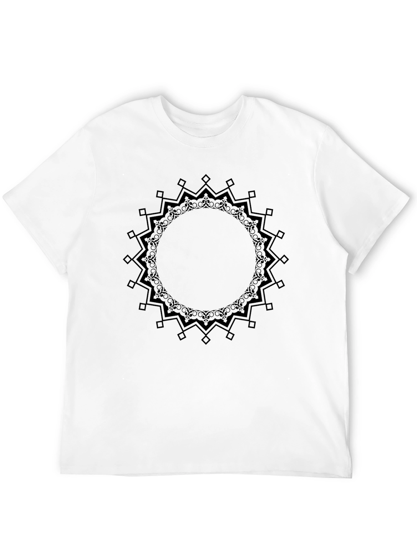 Elegant Black Mandala Graphic Tee
