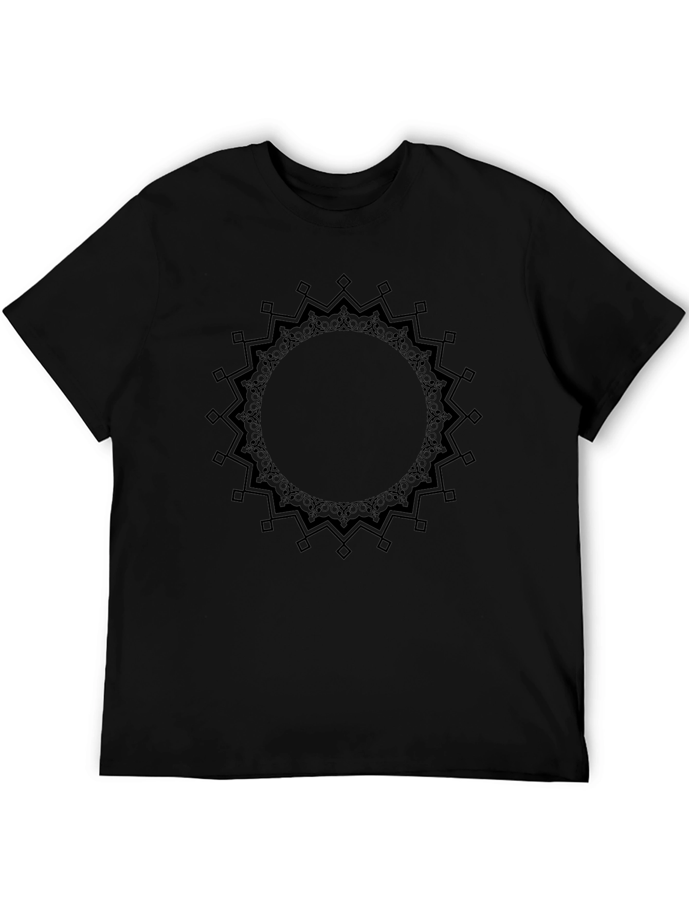 Elegant Black Mandala Graphic Tee