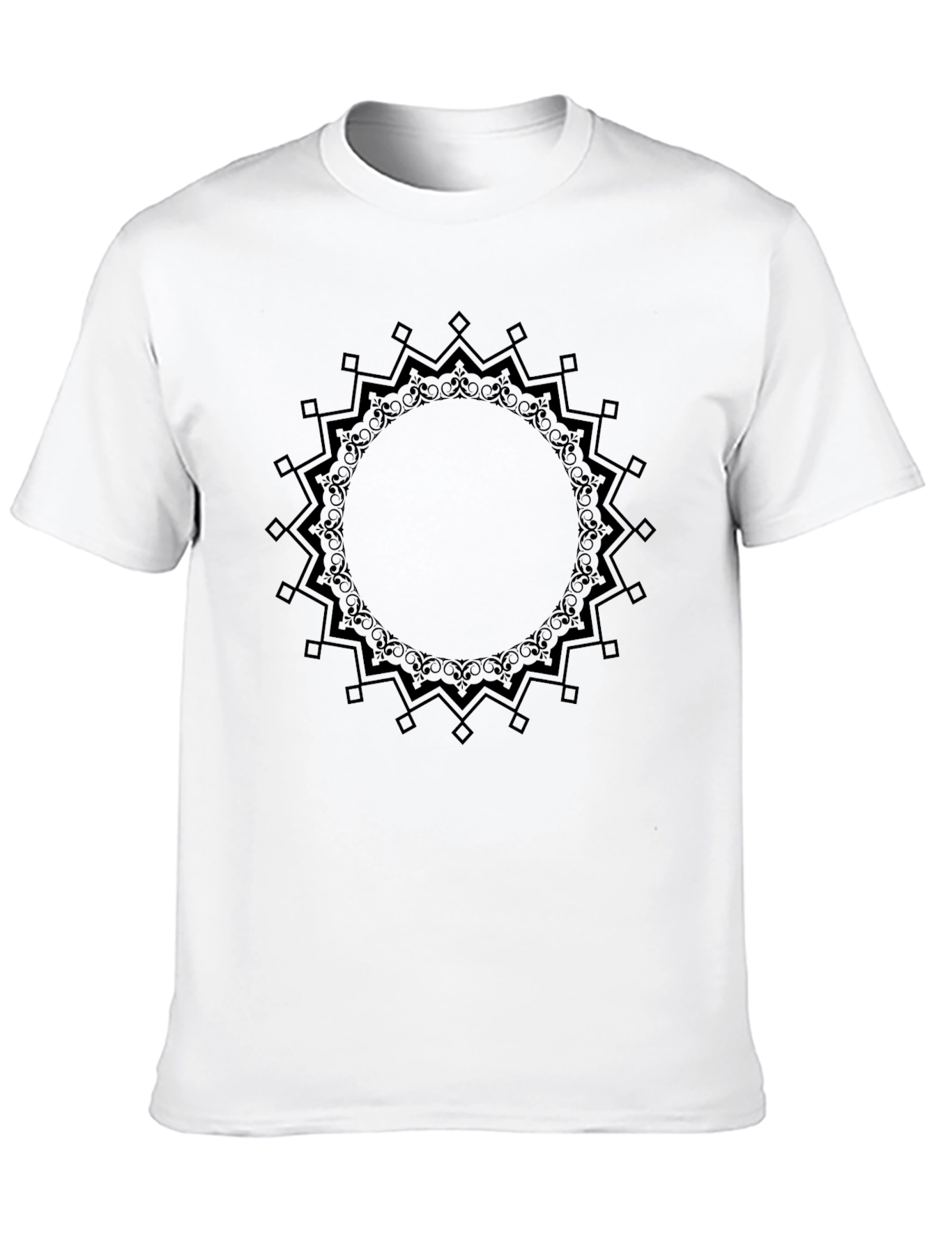 Elegant Black Mandala Graphic Tee