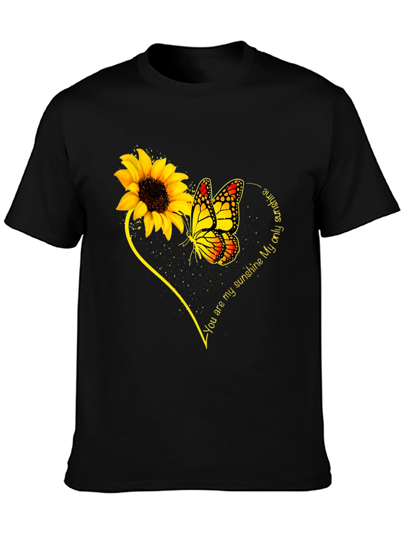 Sunflower & Butterfly T-Shirt - You Are My Sunshine
