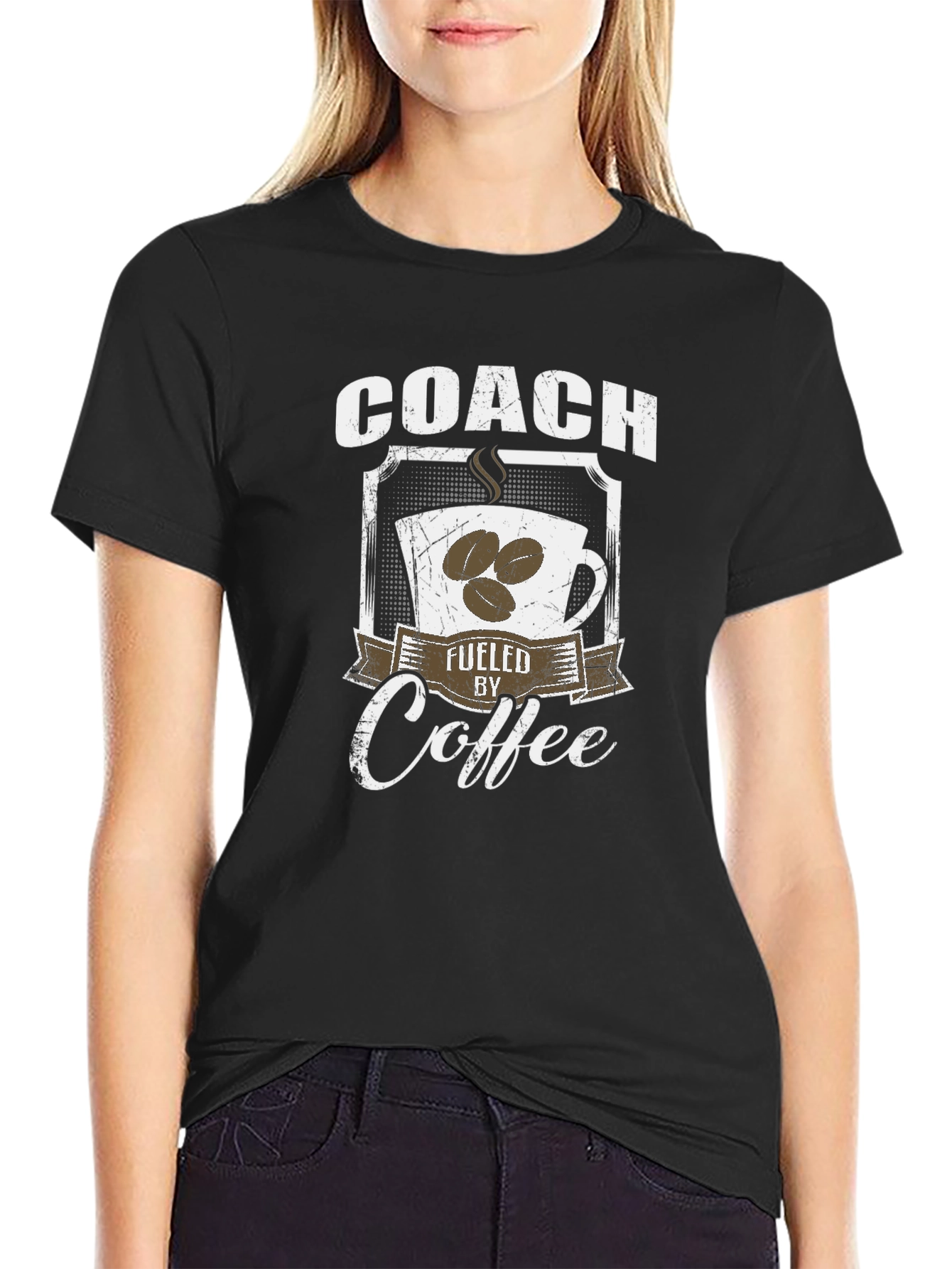 Coach Fueled by Coffee Graphic Tee - Black