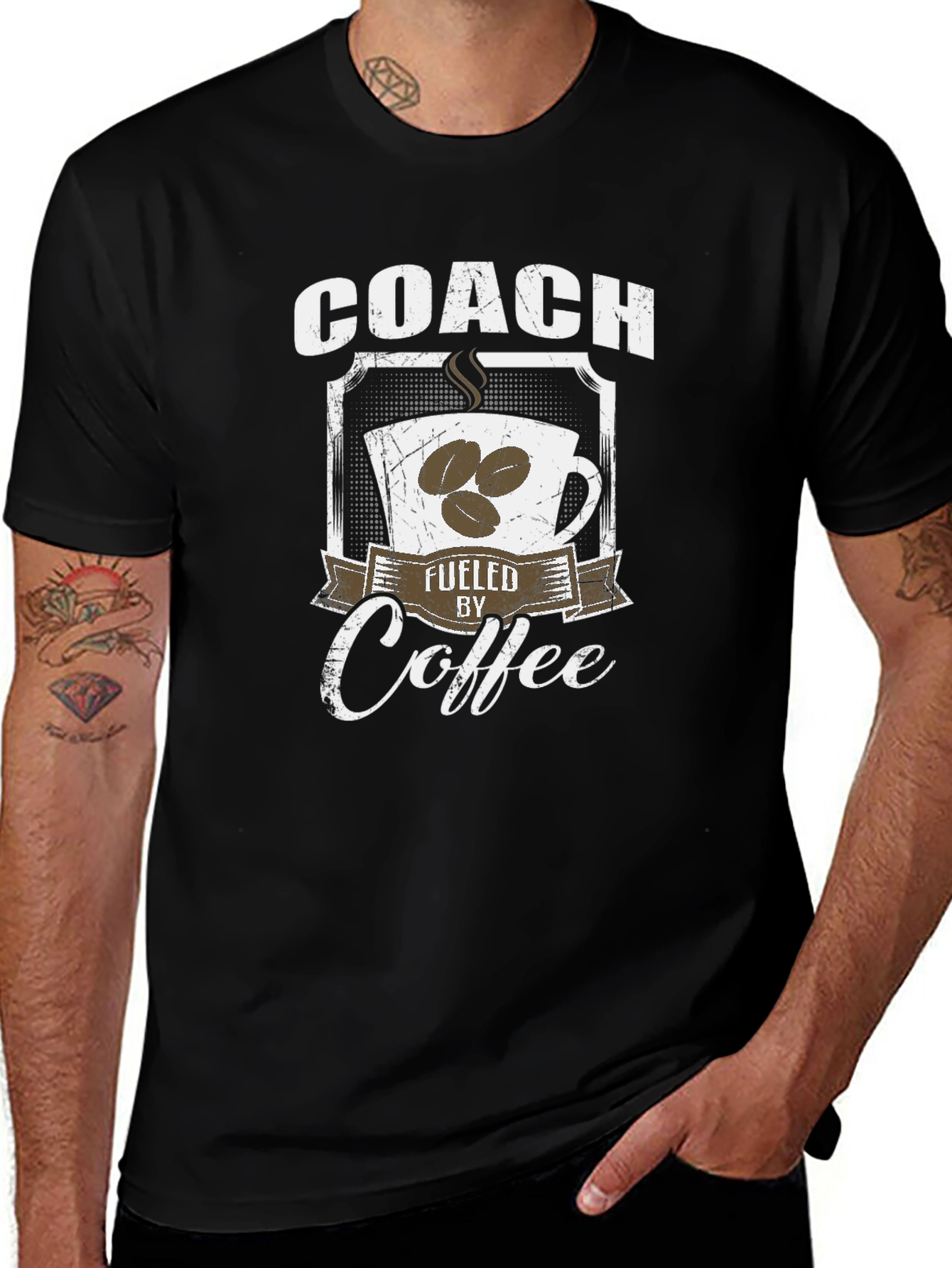 Coach Fueled by Coffee Graphic Tee - Black