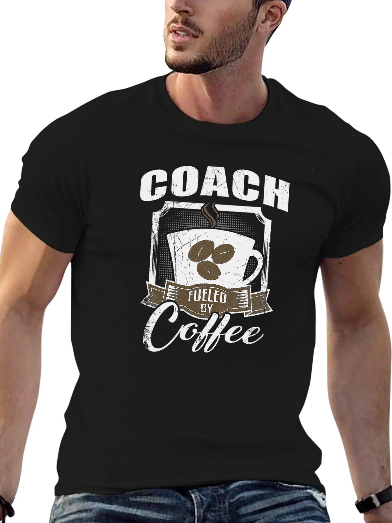 Coach Fueled by Coffee Graphic Tee - Black